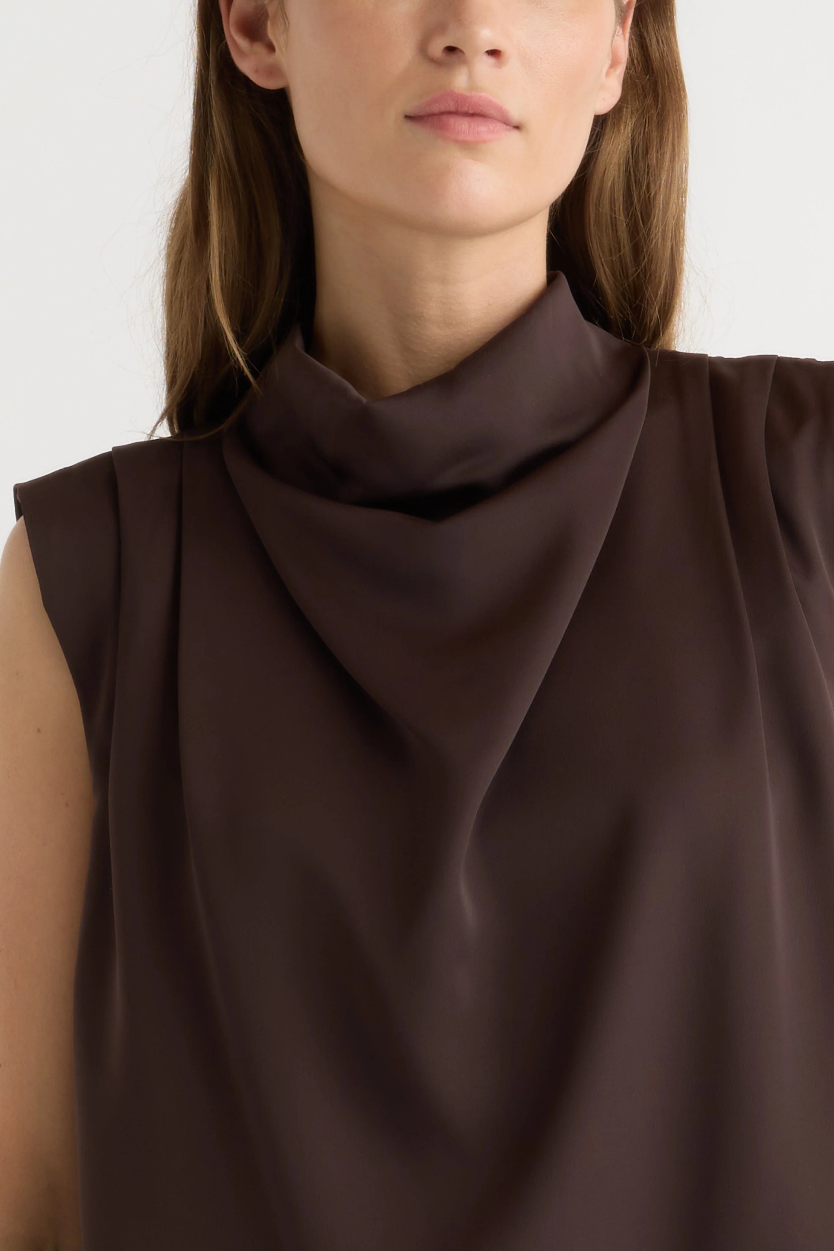 Allegra Gathered-Neck Sleeveless Blouse - Image 5