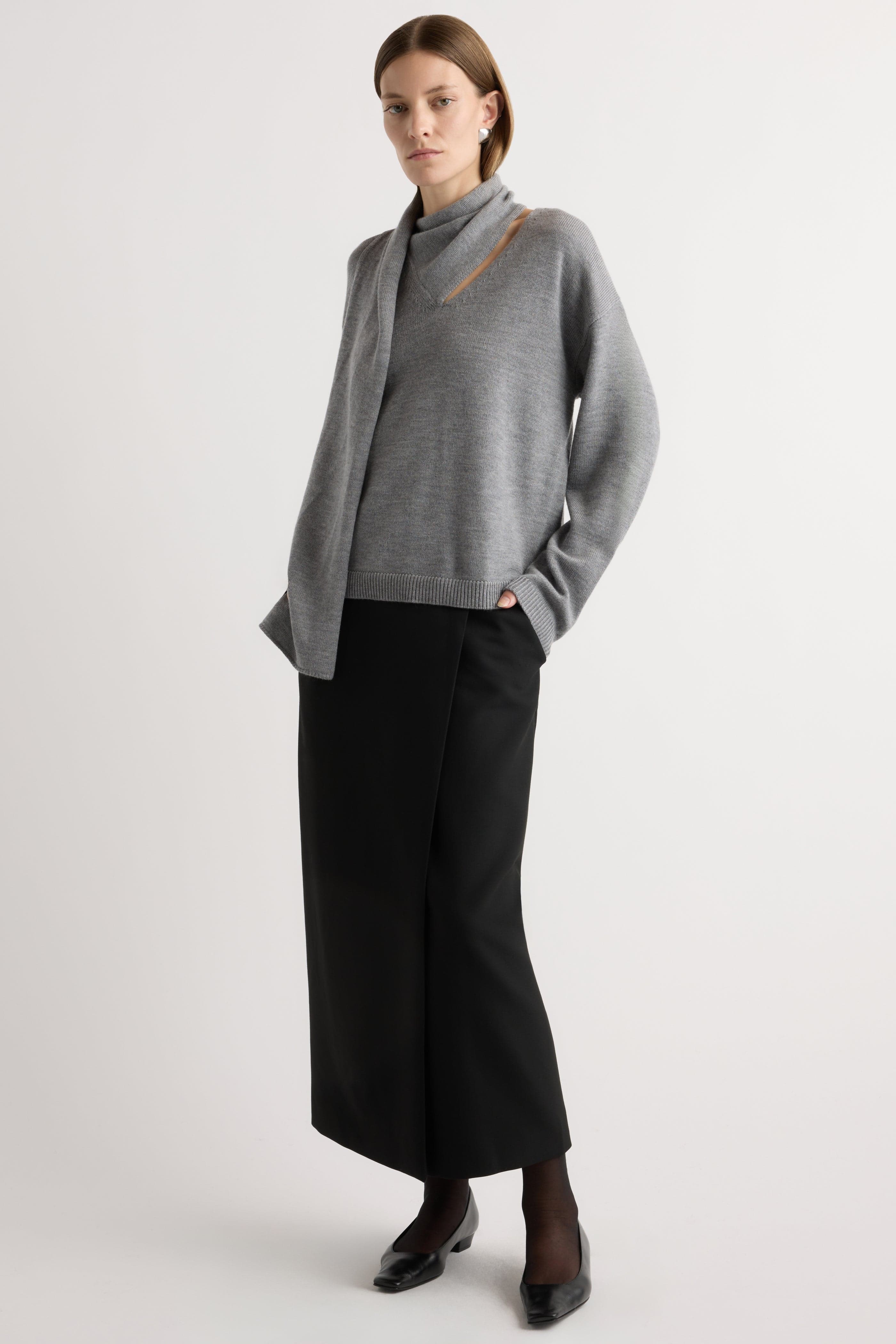 Amanda Scarf-Neck Wool Sweater - Image 3