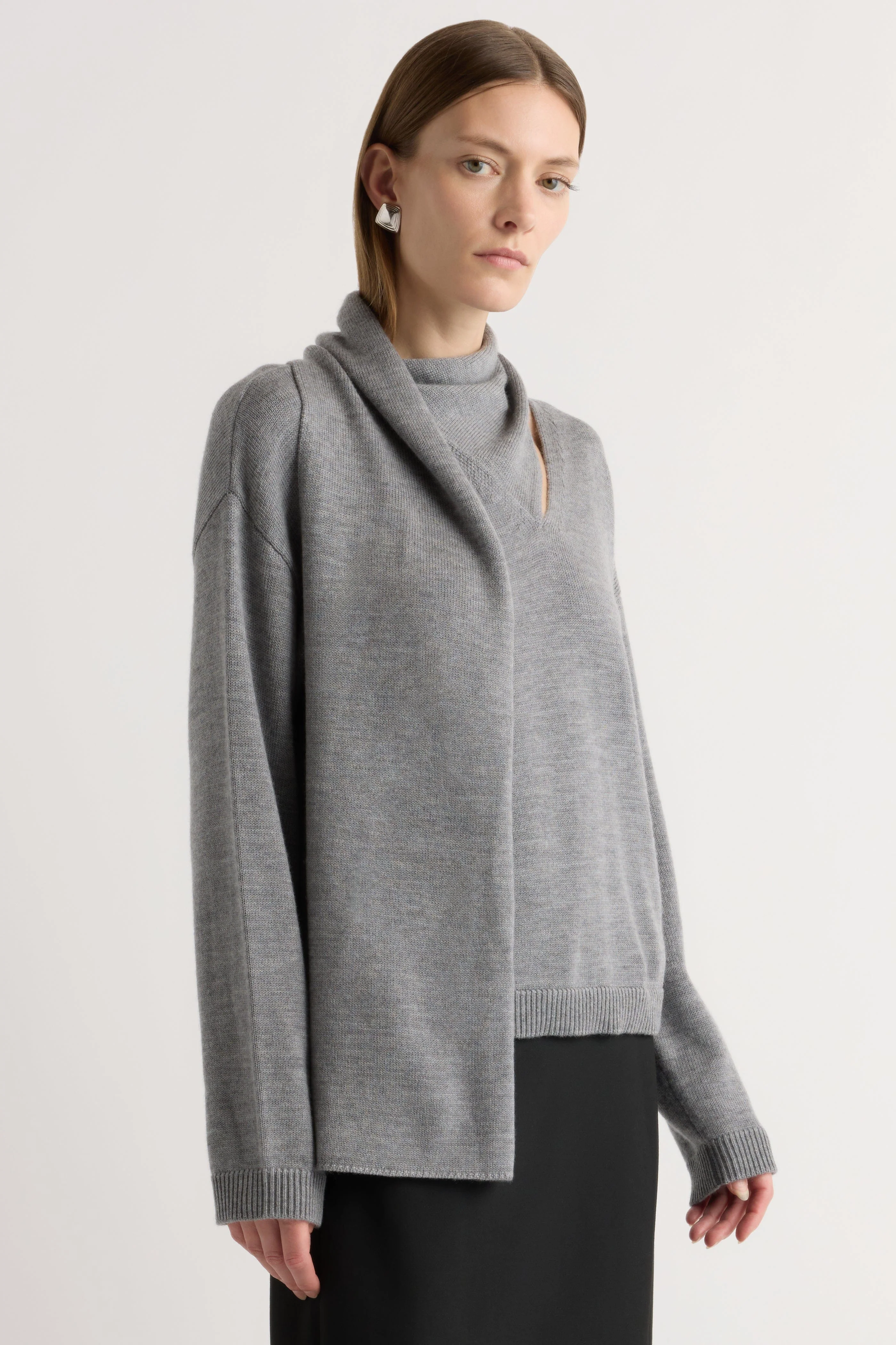 Amanda Scarf-Neck Wool Sweater - Image 5