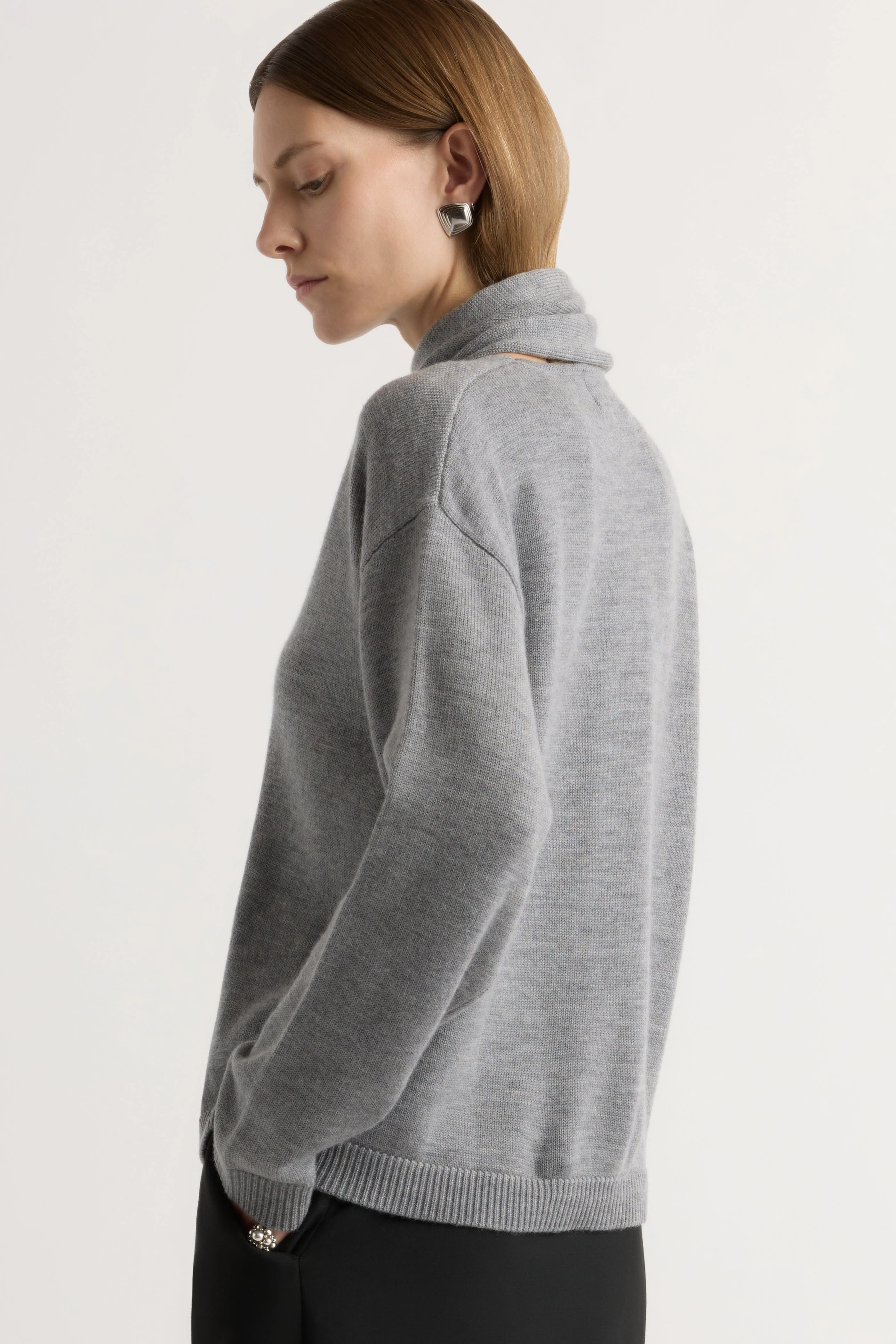 Amanda Scarf-Neck Wool Sweater - Image 7
