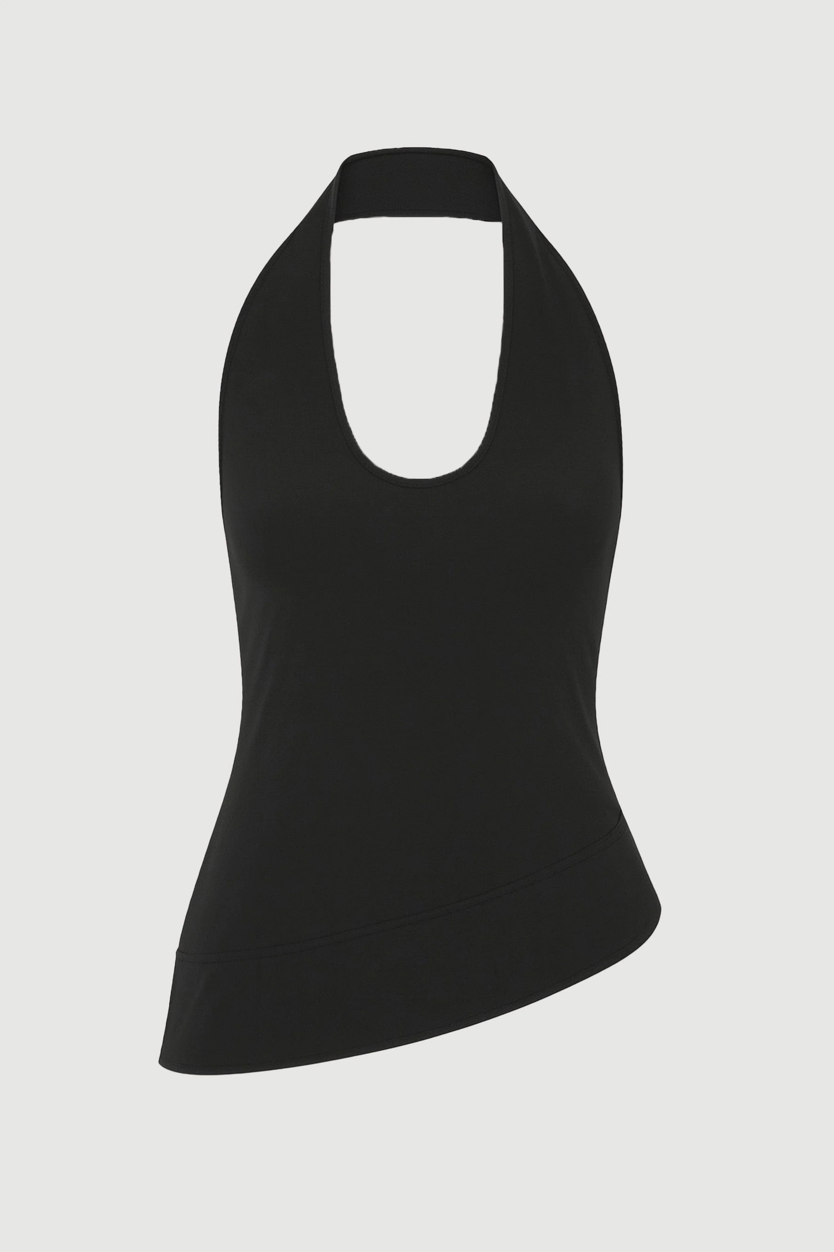 Anju Asymmetric-Hem Halter Blouse - Image 7