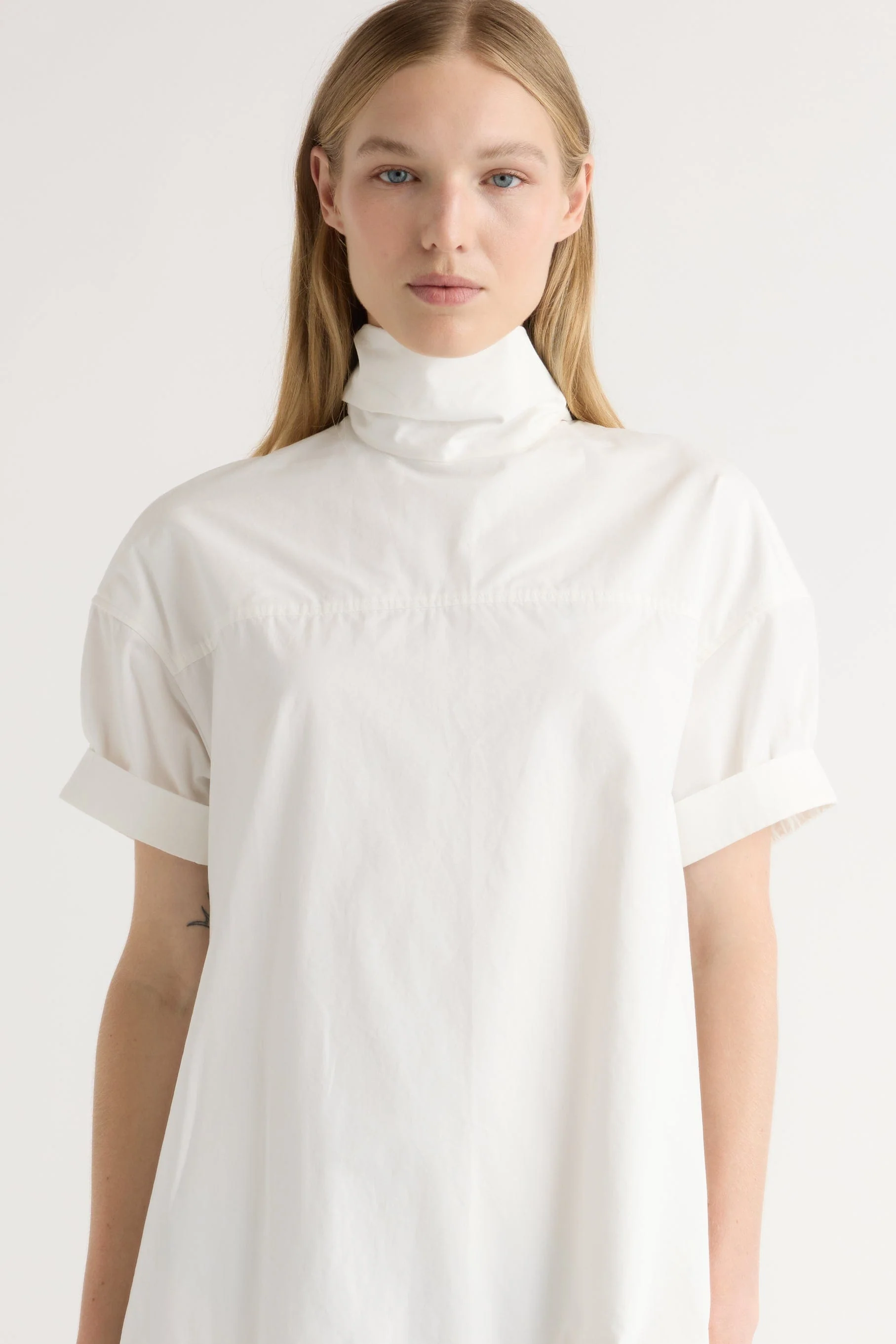 Babba Shirred Scarf-Neck Dress - Image 7