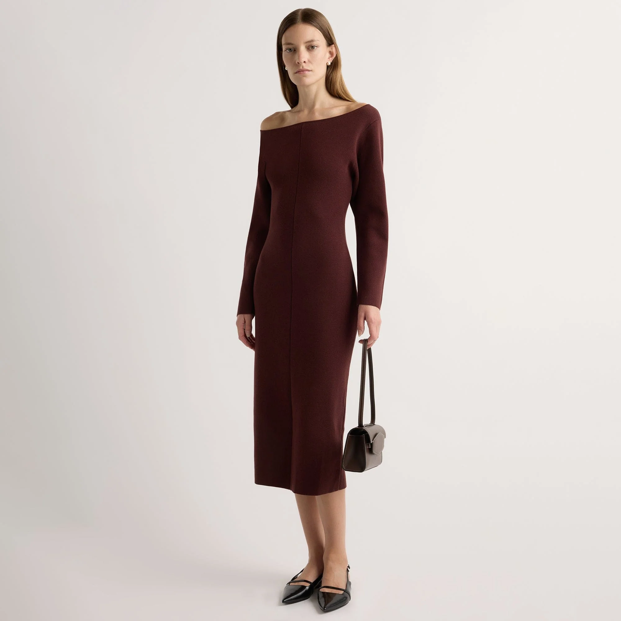 Blythe Wide Boat-Neck Dress