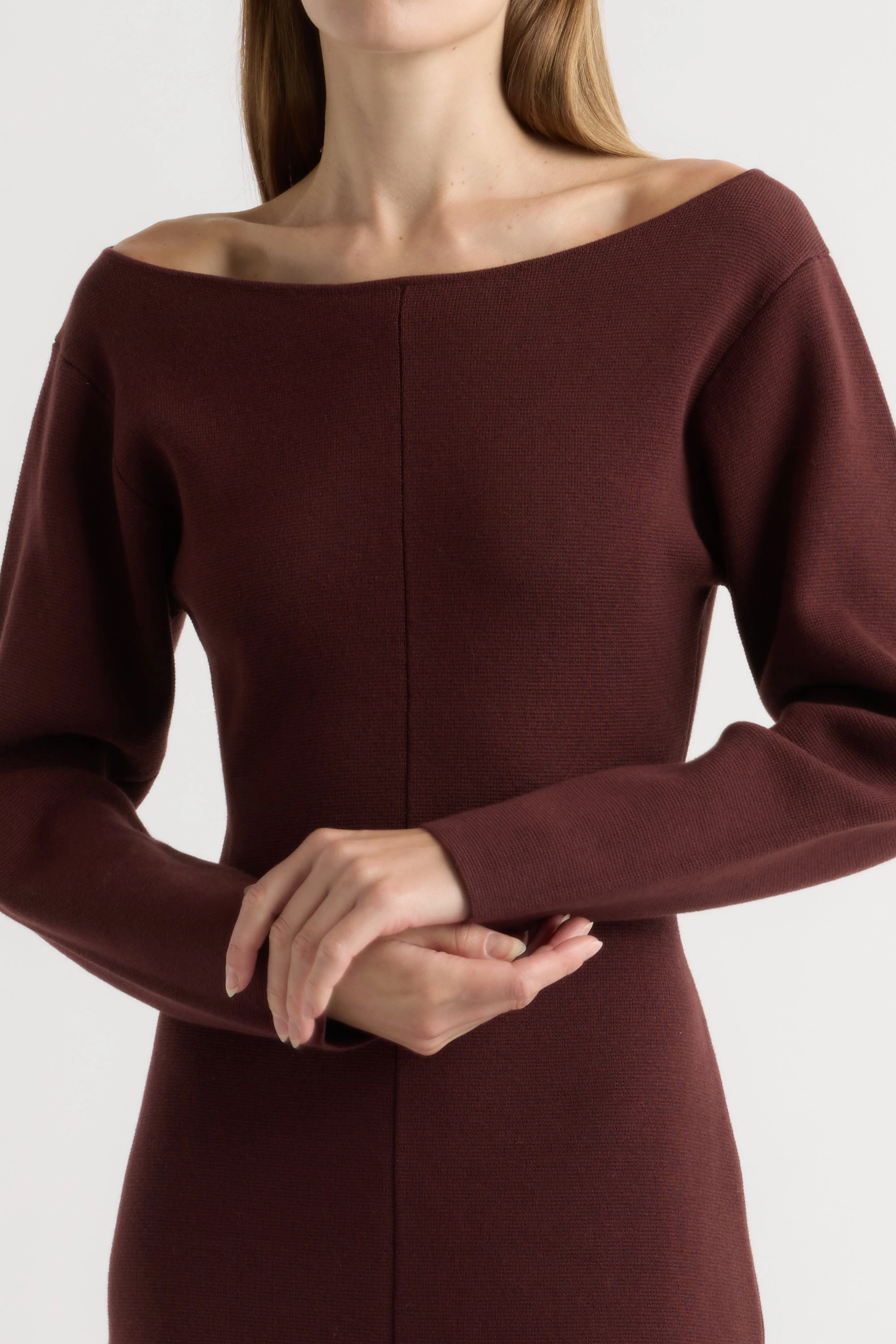 Blythe Wide Boat-Neck Dress - Image 5