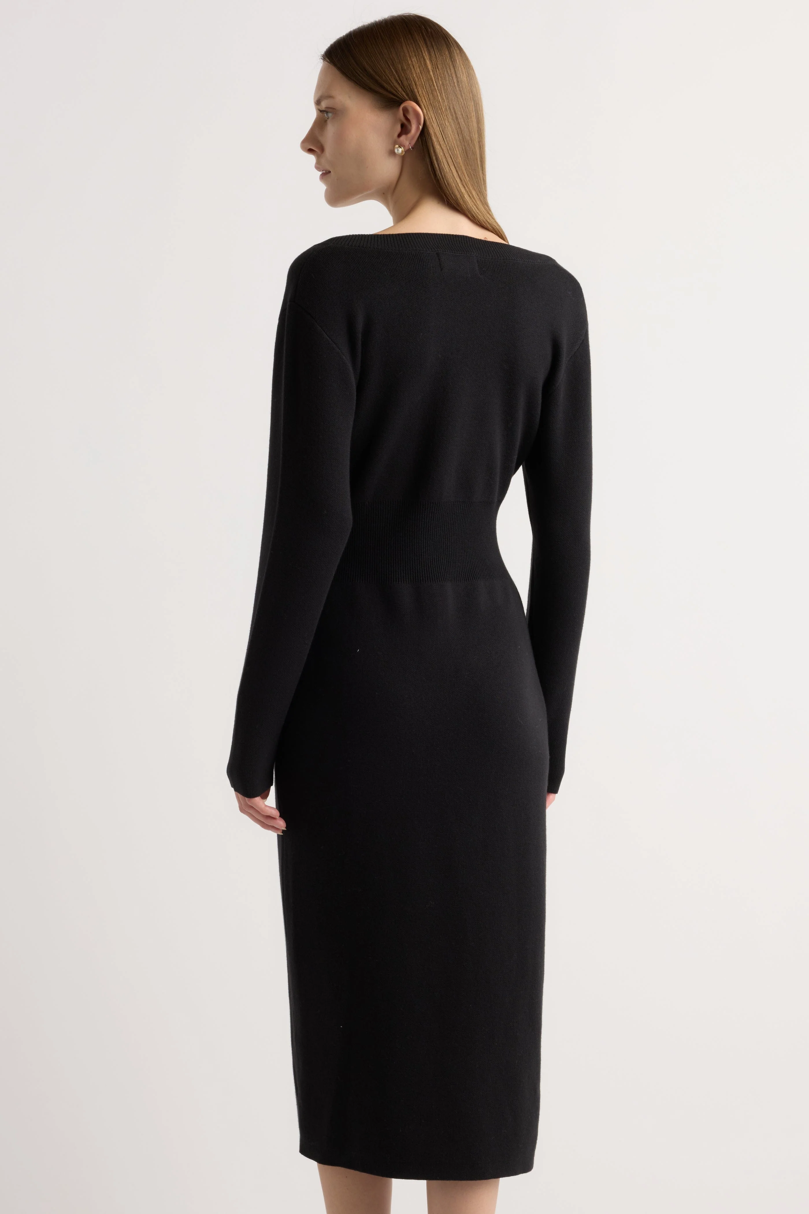 Bora Off-Shoulder V-Neck Sweater Dress - Image 6