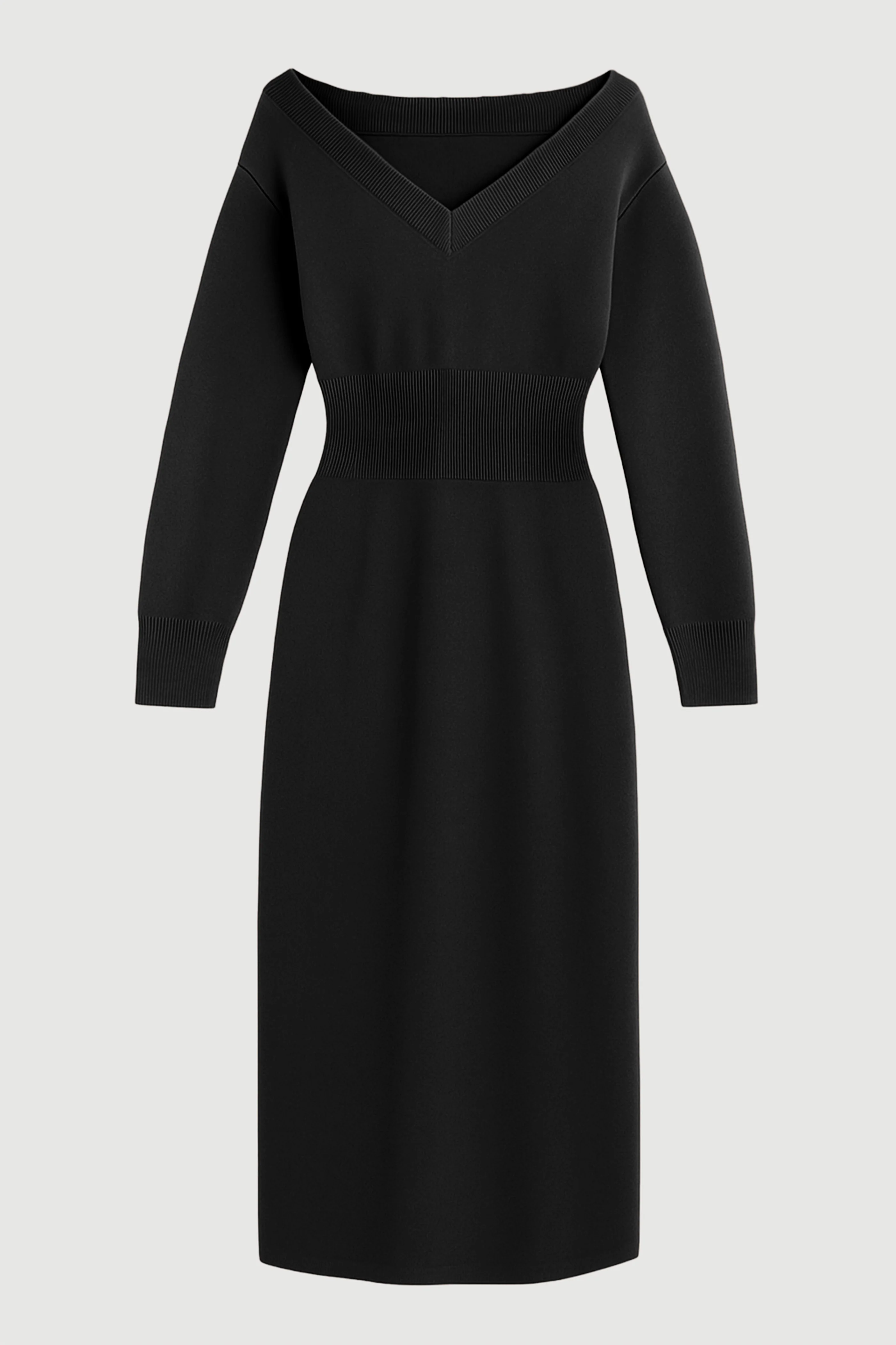Bora Off-Shoulder V-Neck Sweater Dress - Image 7