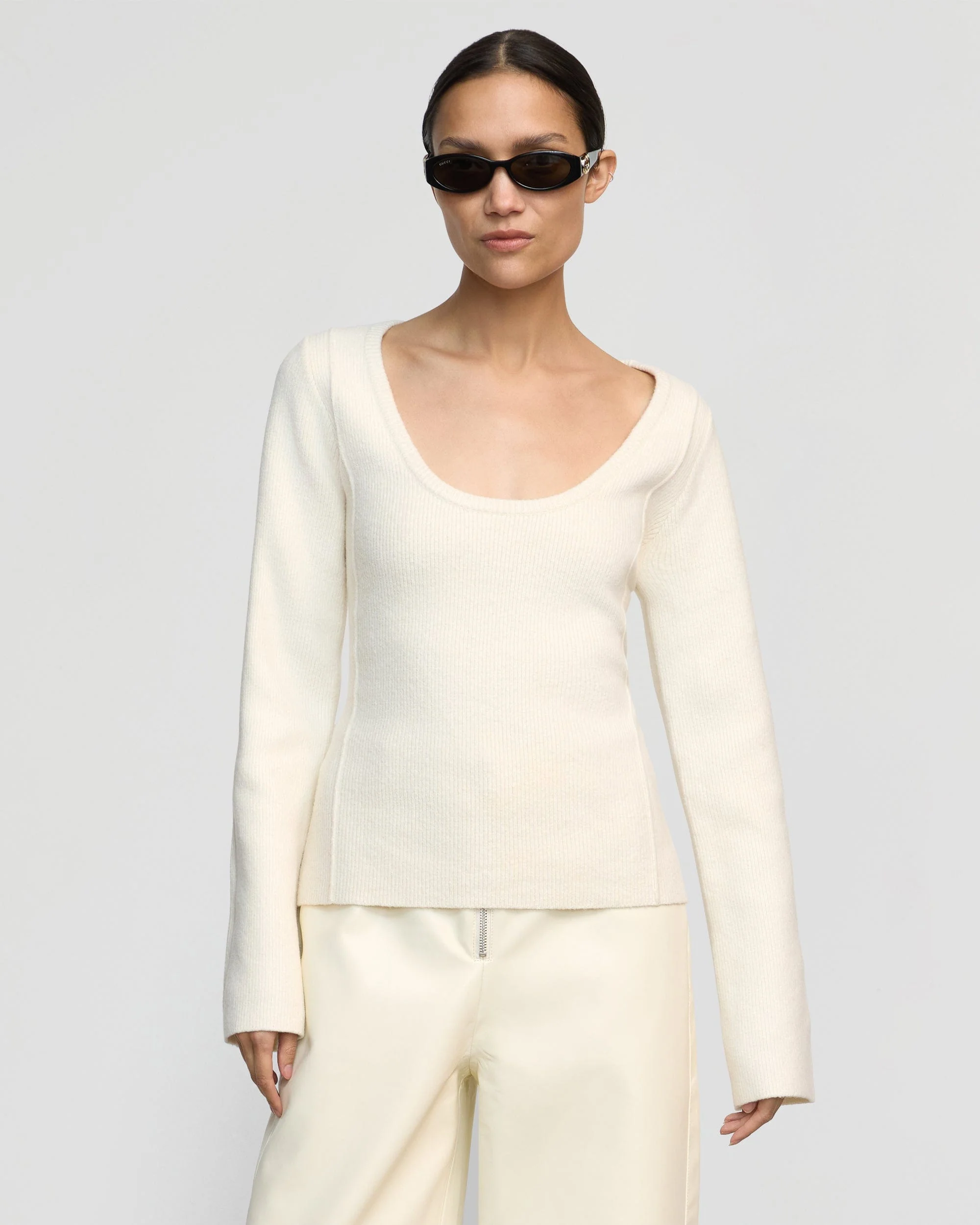 Camilla Seam-Detail Scoop-Neck Sweater - Image 2