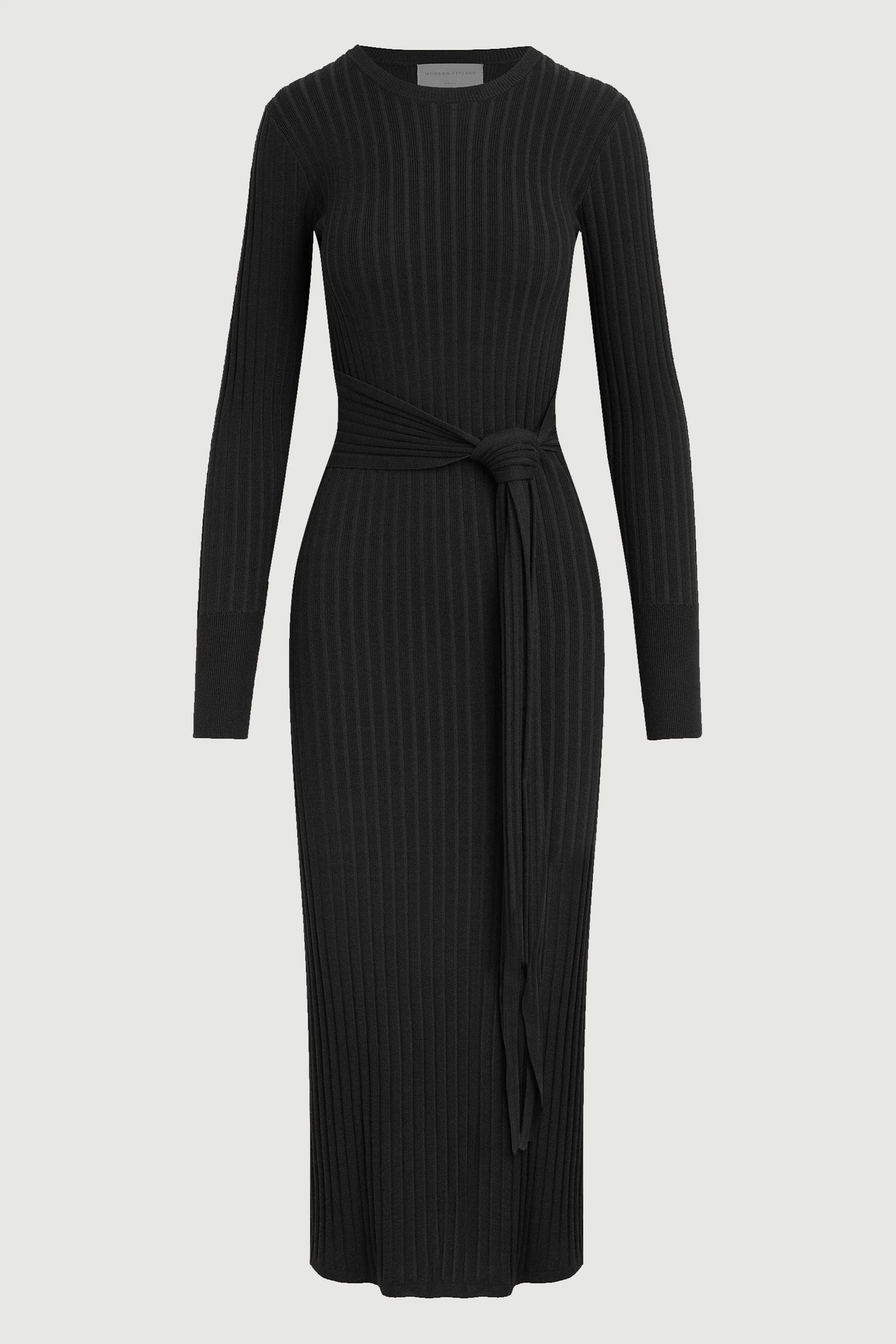 Carmen Tie-Front Ribbed Dress - Image 7