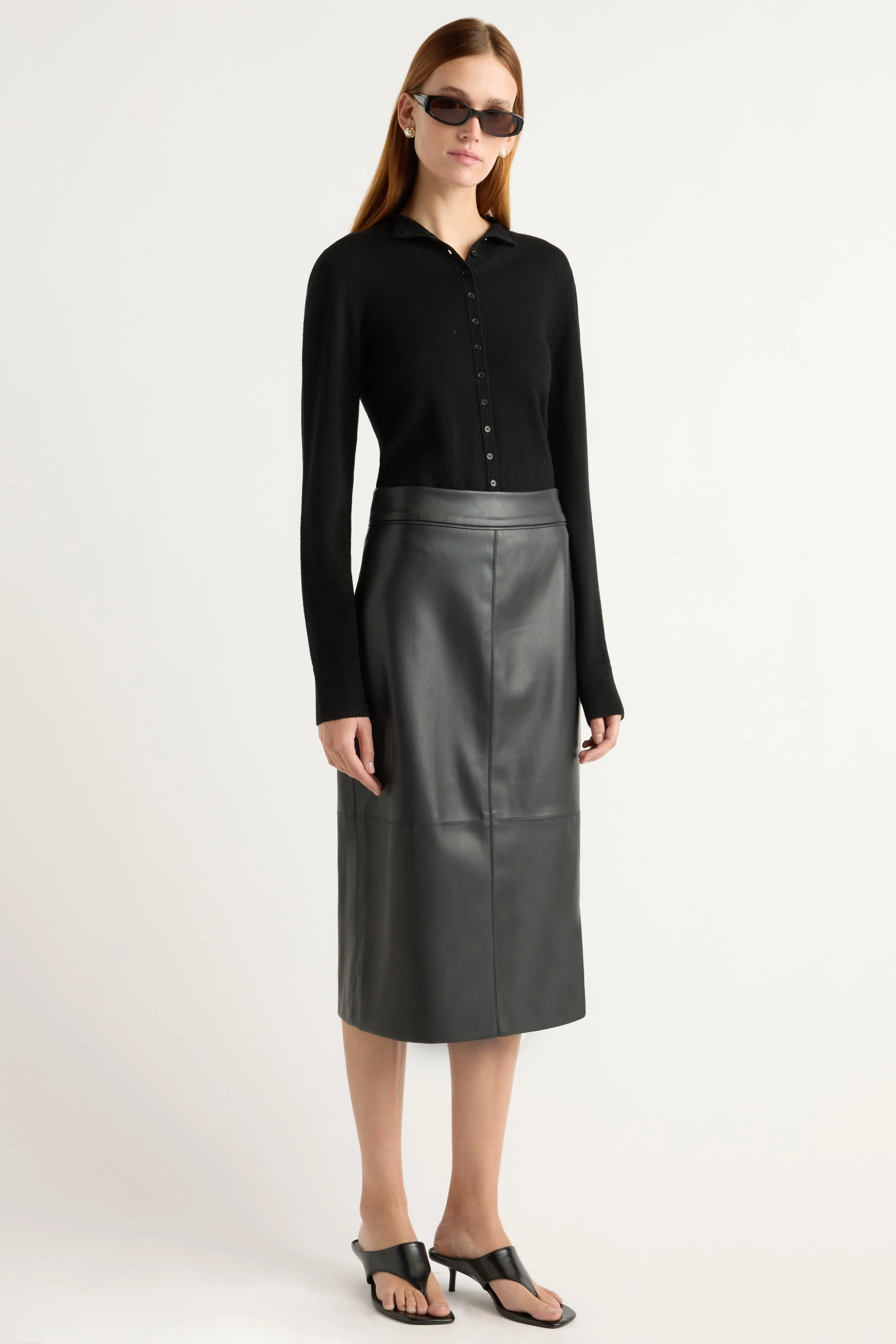 Charlene Wool Button Mock-Neck Sweater - Image 9