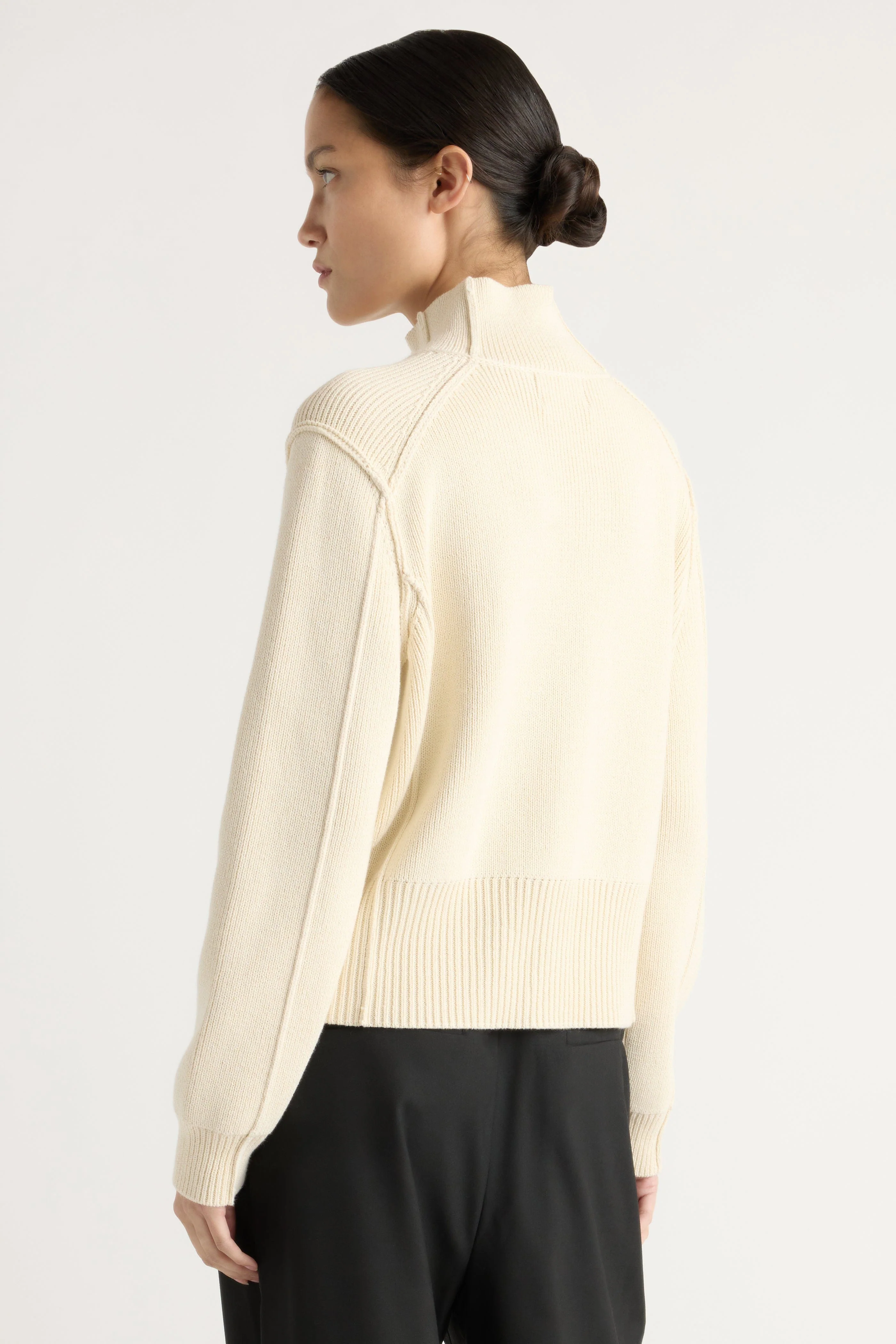Clove Button Mock-Neck Knit Cardigan - Image 7