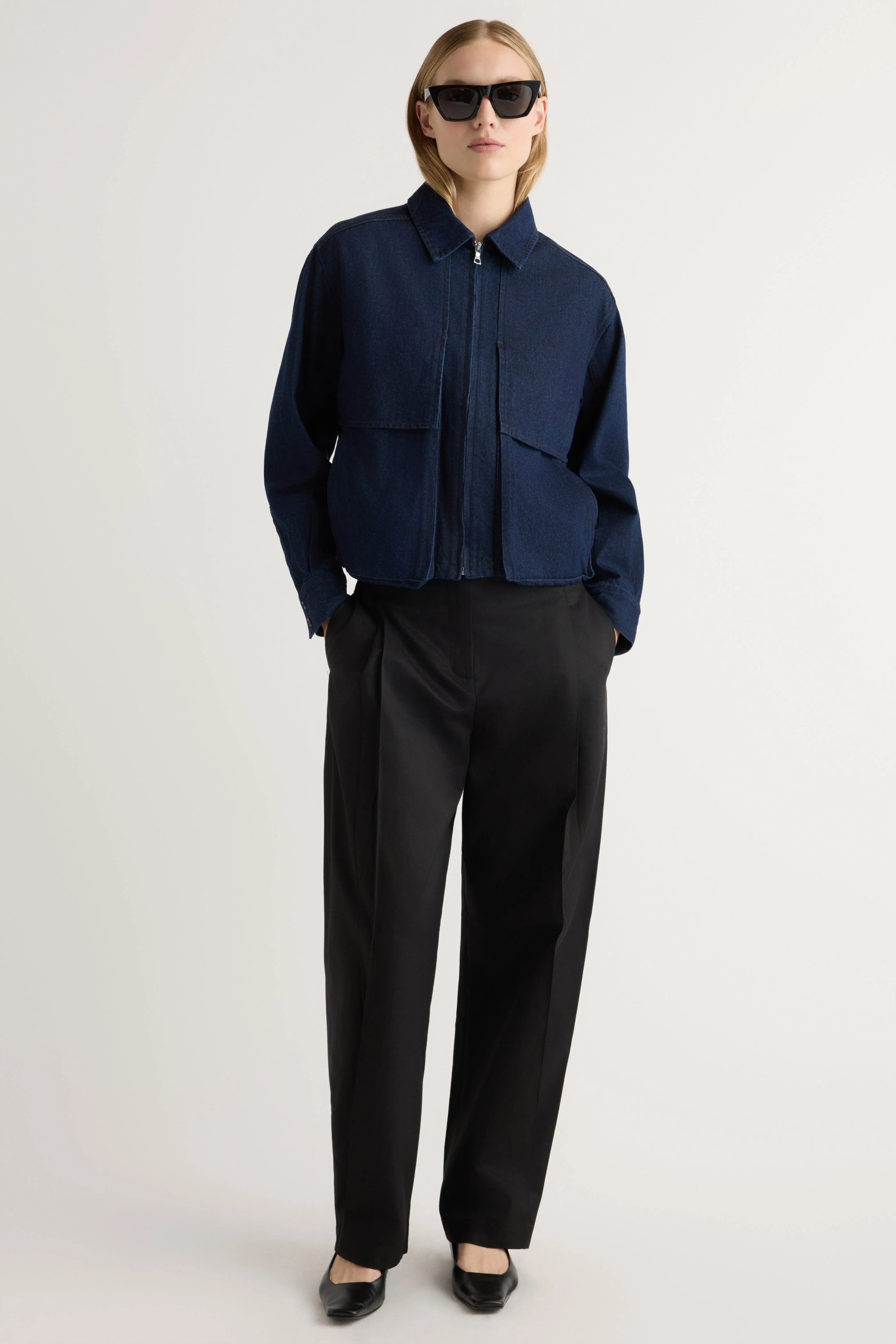 Cooper Denim Bomber Jacket - Image 5