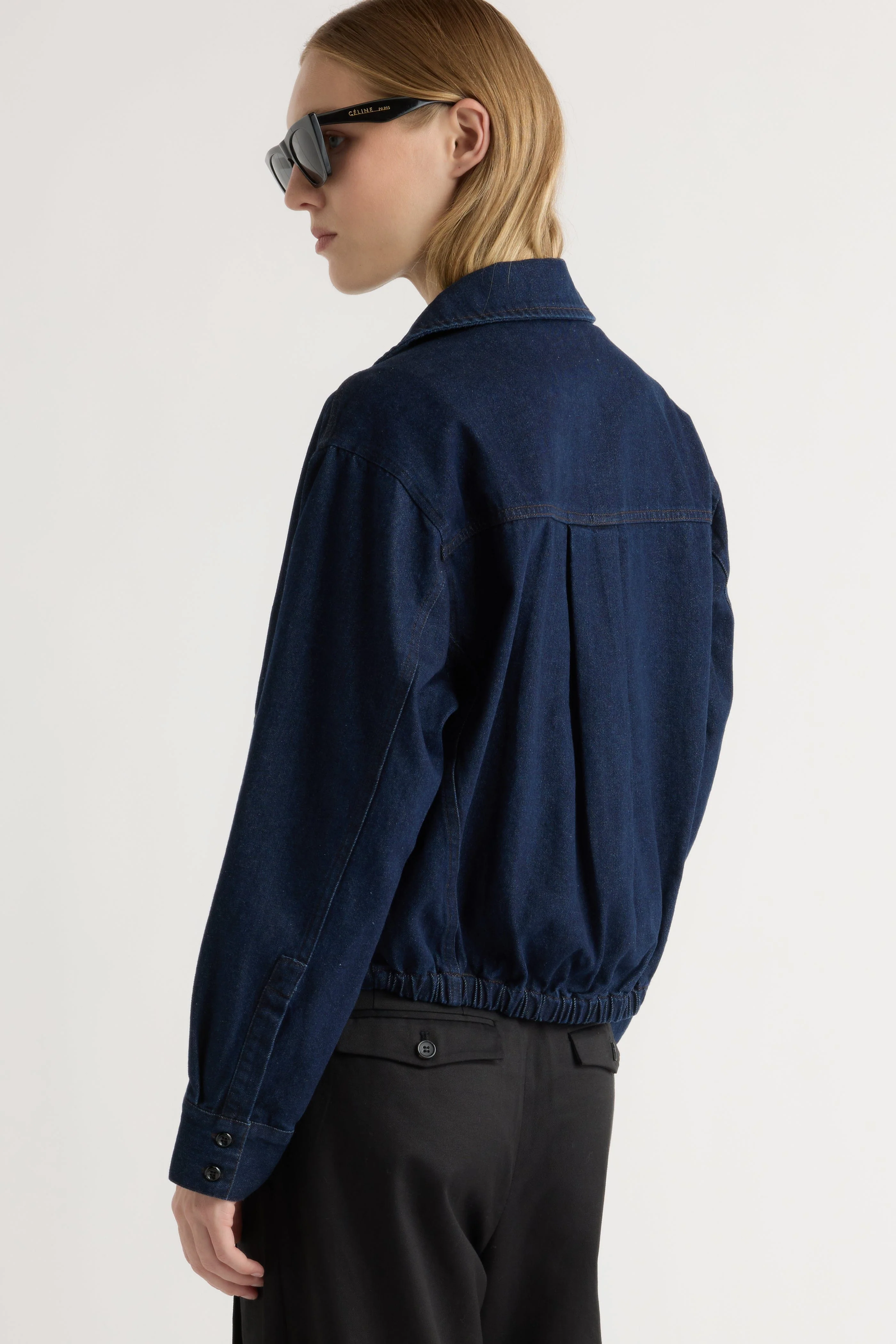 Cooper Denim Bomber Jacket - Image 7