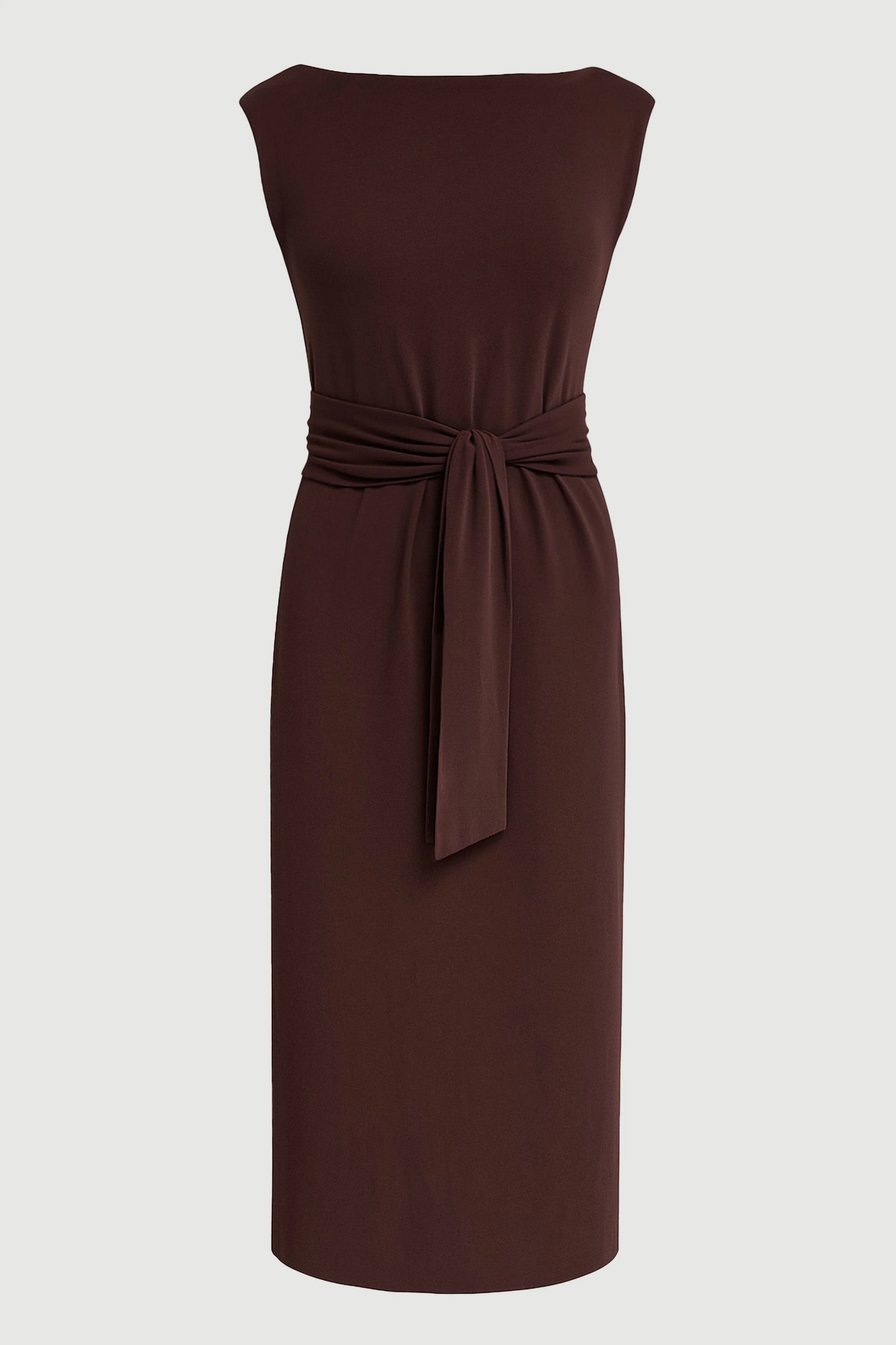 Edina Tie-Front Slit-Neck Dress - Image 7