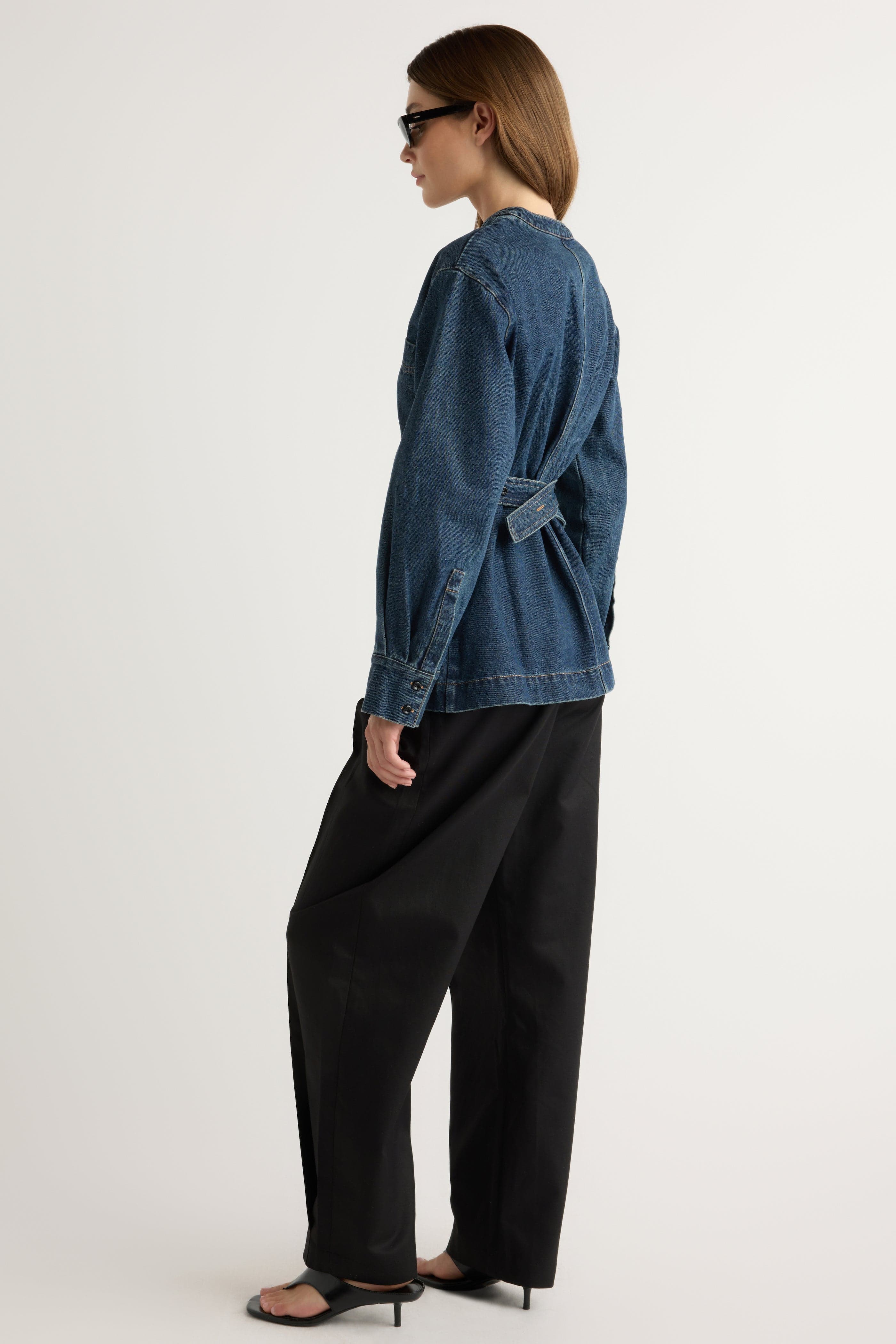 Emmett Structured-Sleeve Denim Jacket - Image 9