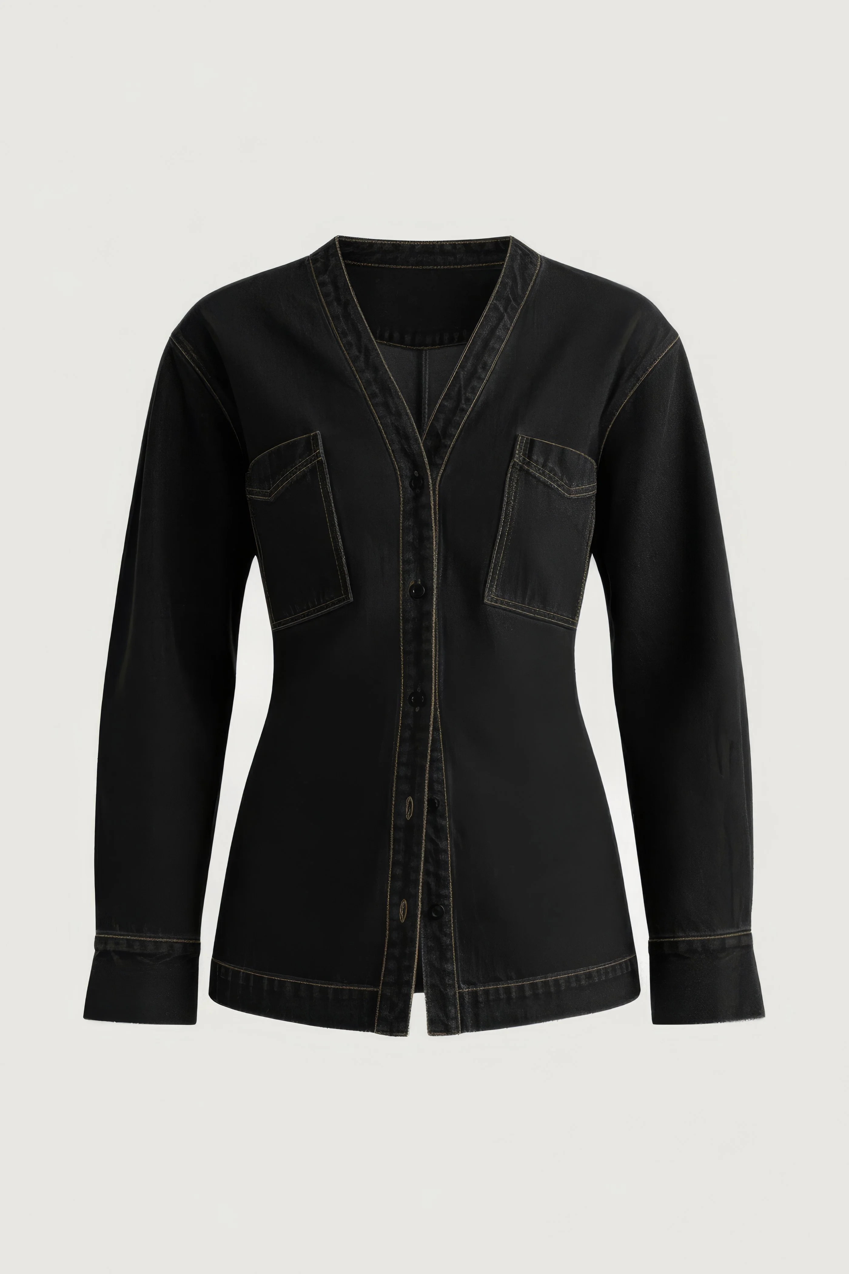 Emmett Structured-Sleeve Denim Jacket - Image 10