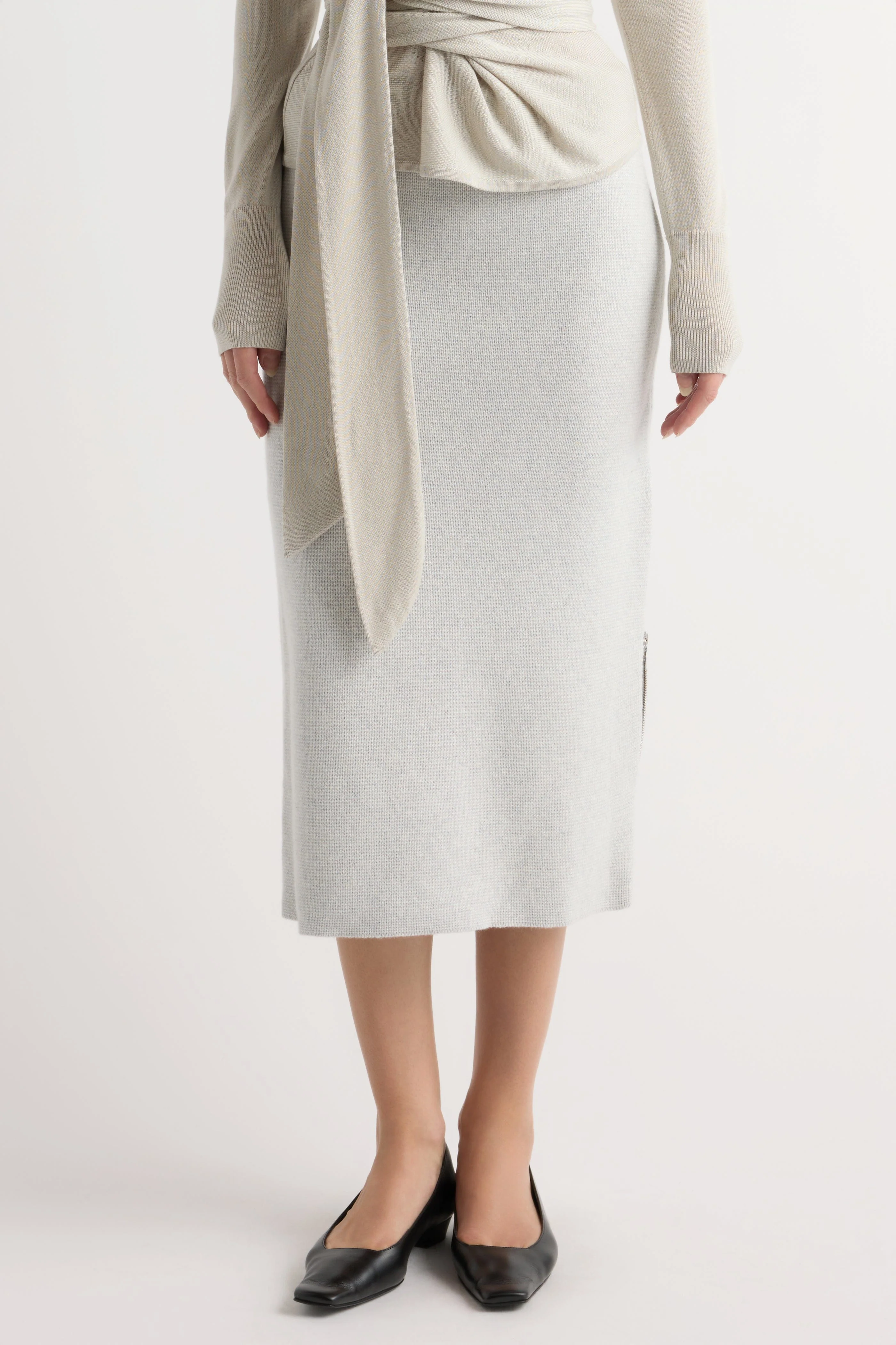 Esti Side-Zip Organic Cotton-Wool Skirt - Image 5