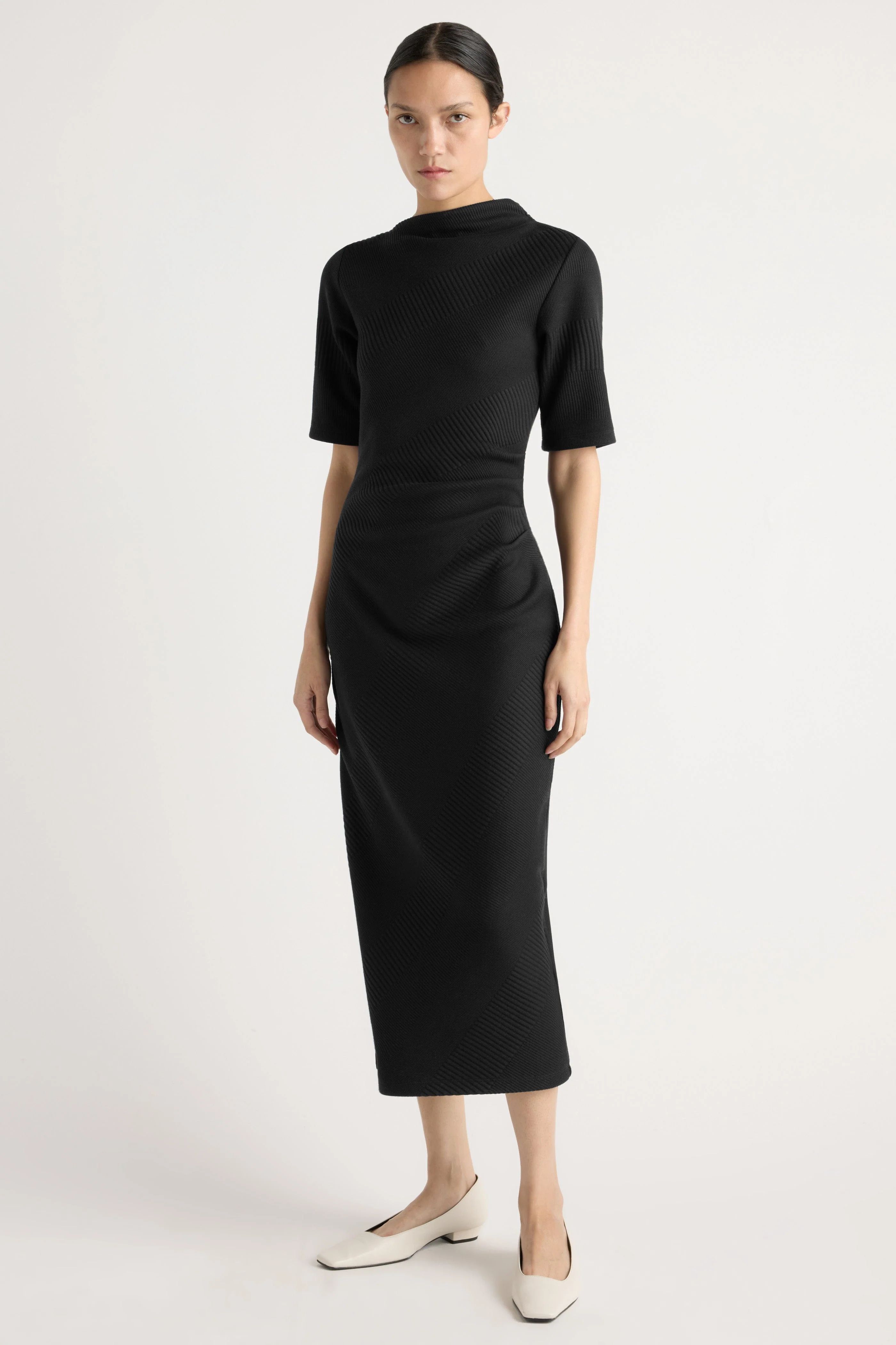 Evie Ribbed-Knit Jersey Dress - Image 2