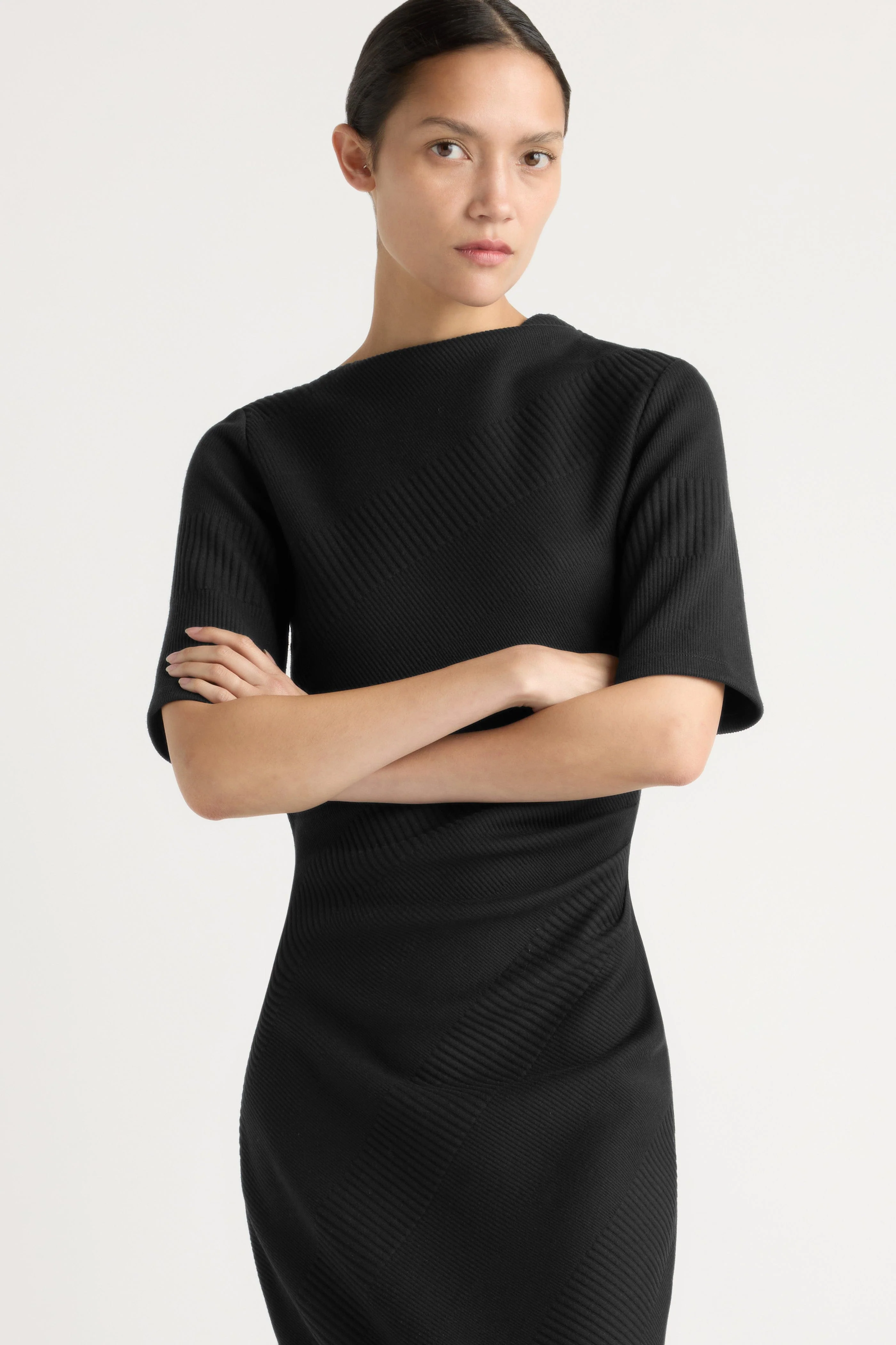 Evie Ribbed-Knit Jersey Dress - Image 3