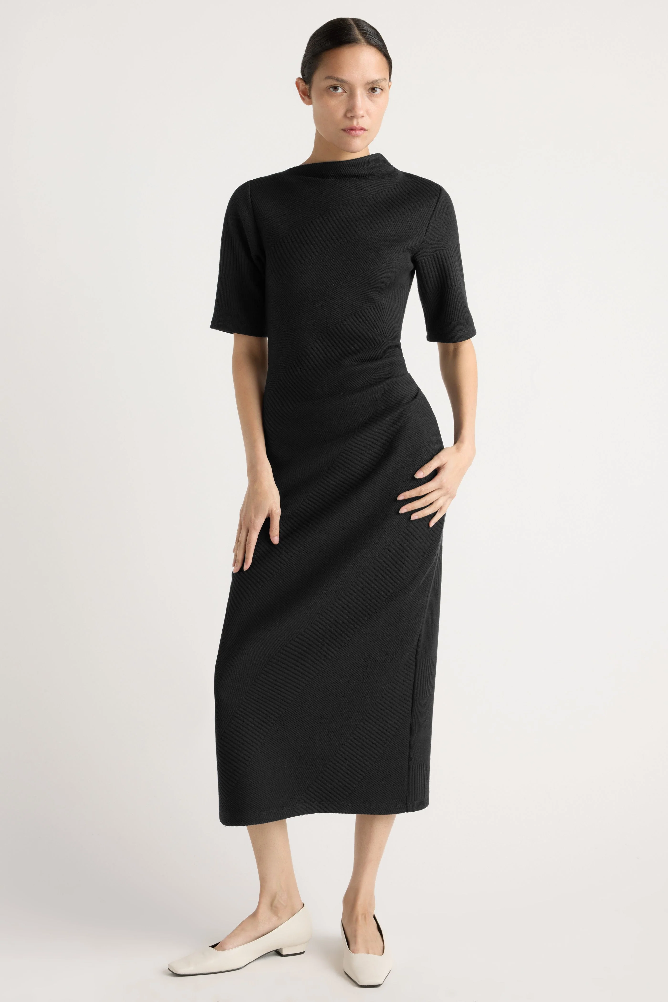 Evie Ribbed-Knit Jersey Dress - Image 4