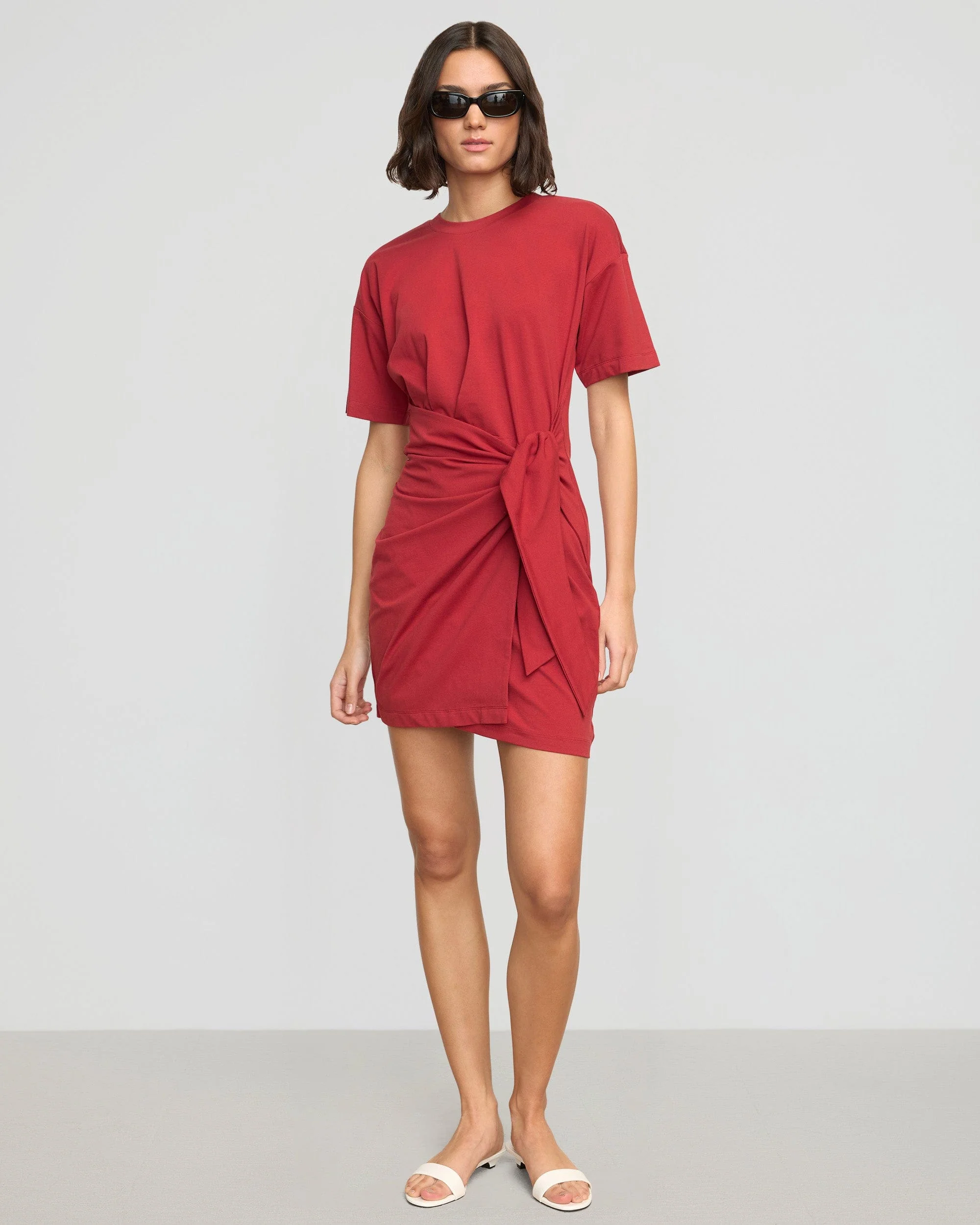 Fallon Organic Cotton T-Shirt Wrap Dress - Image 4