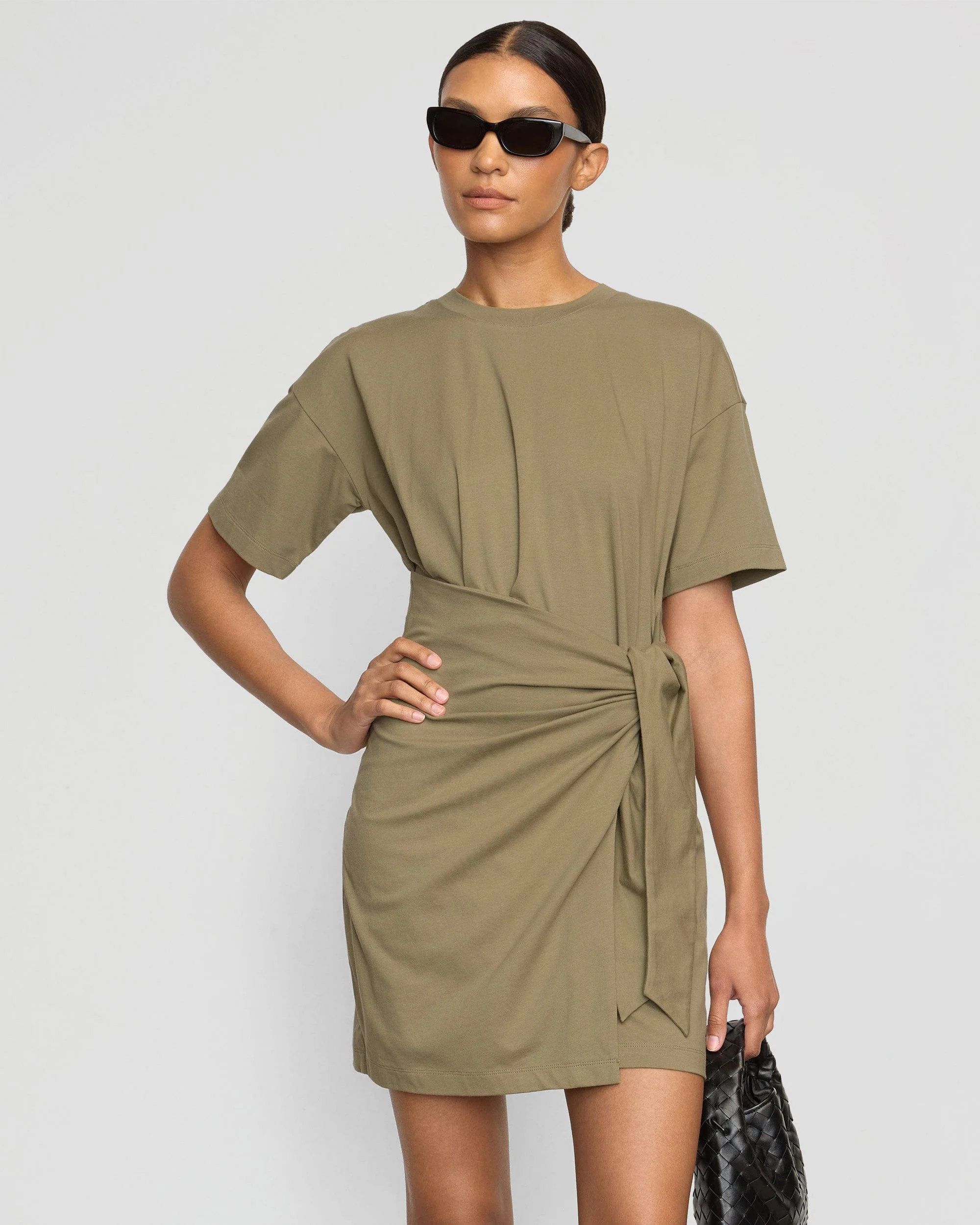 Fallon Organic Cotton T-Shirt Wrap Dress - Image 3