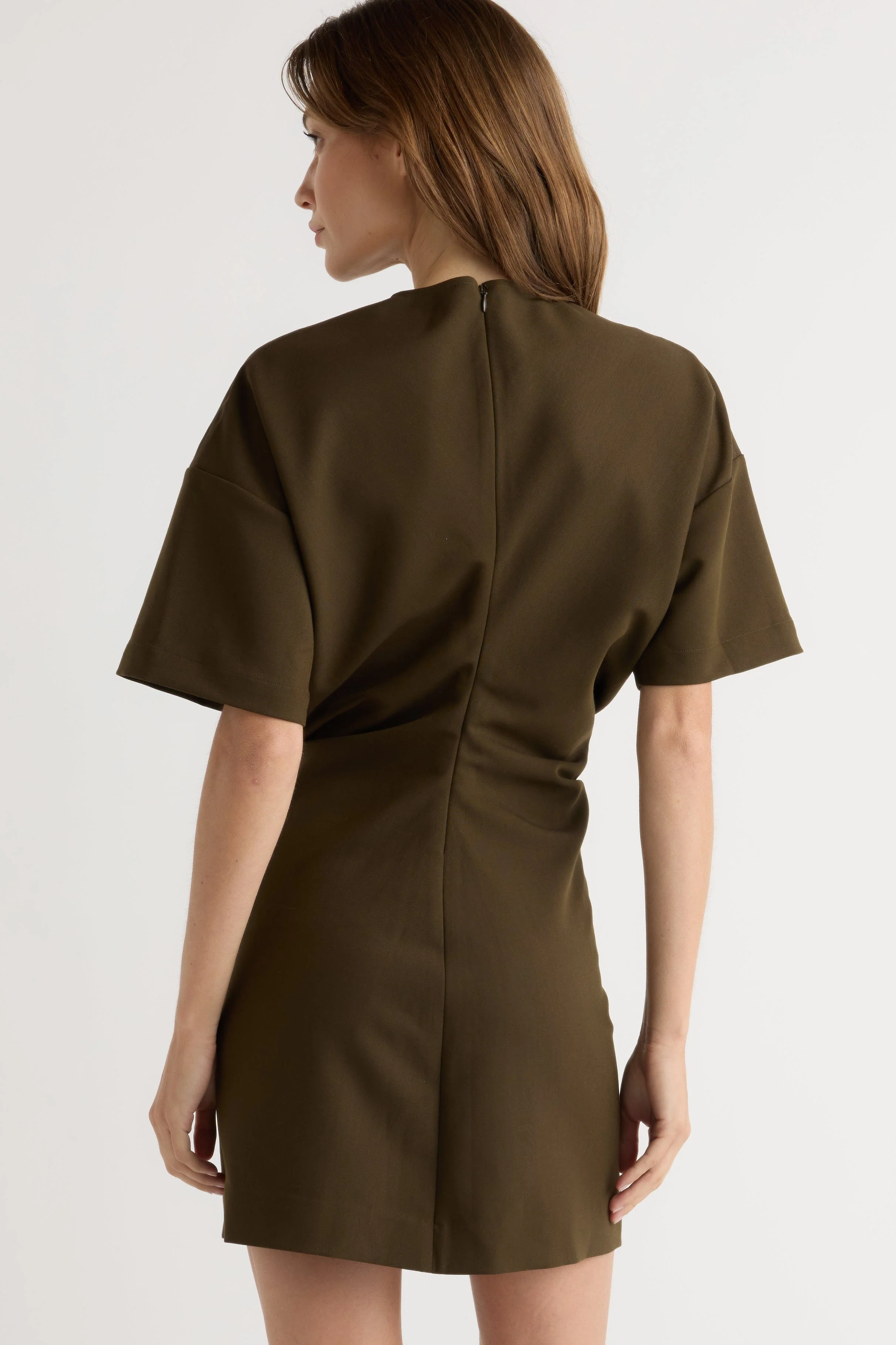 Fiore Ruched V-Neck Mini Dress - Image 7