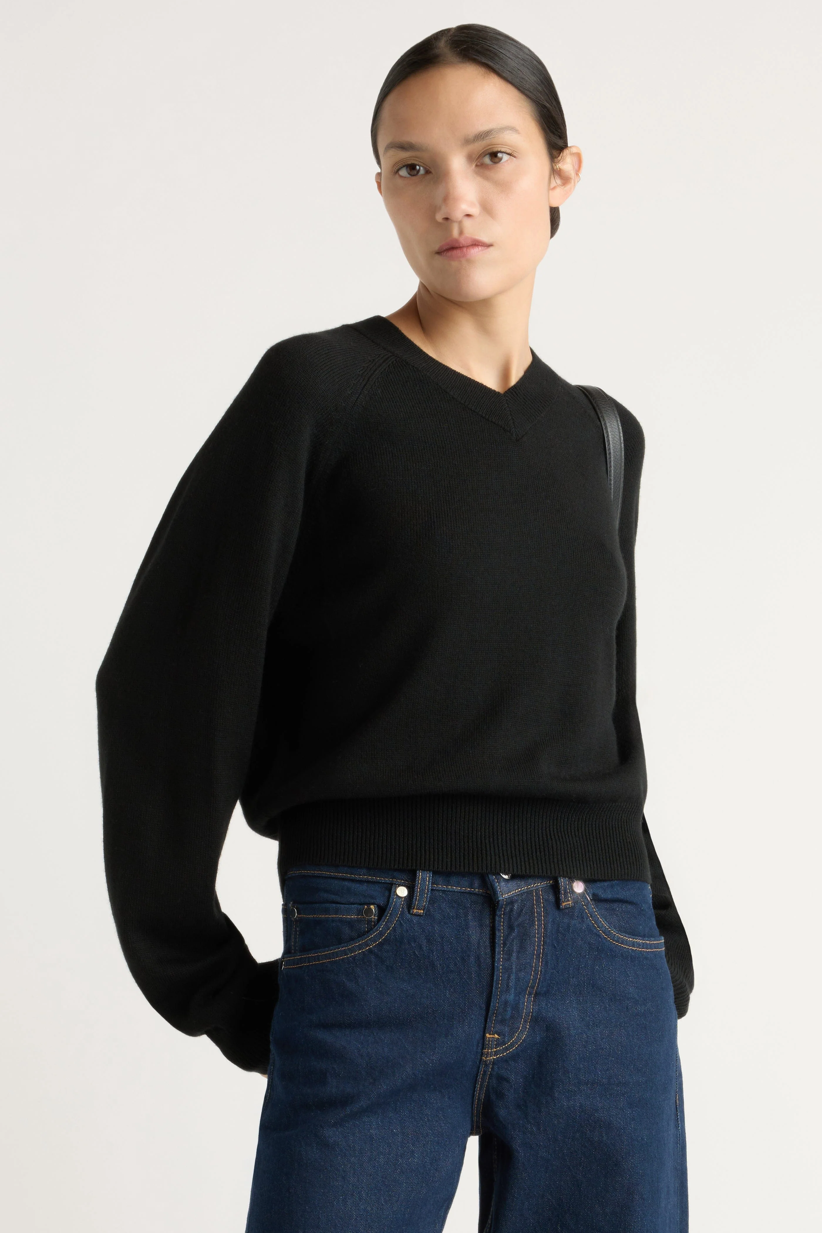 Gabby Wool-Blend V-Neck Sweater - Image 2