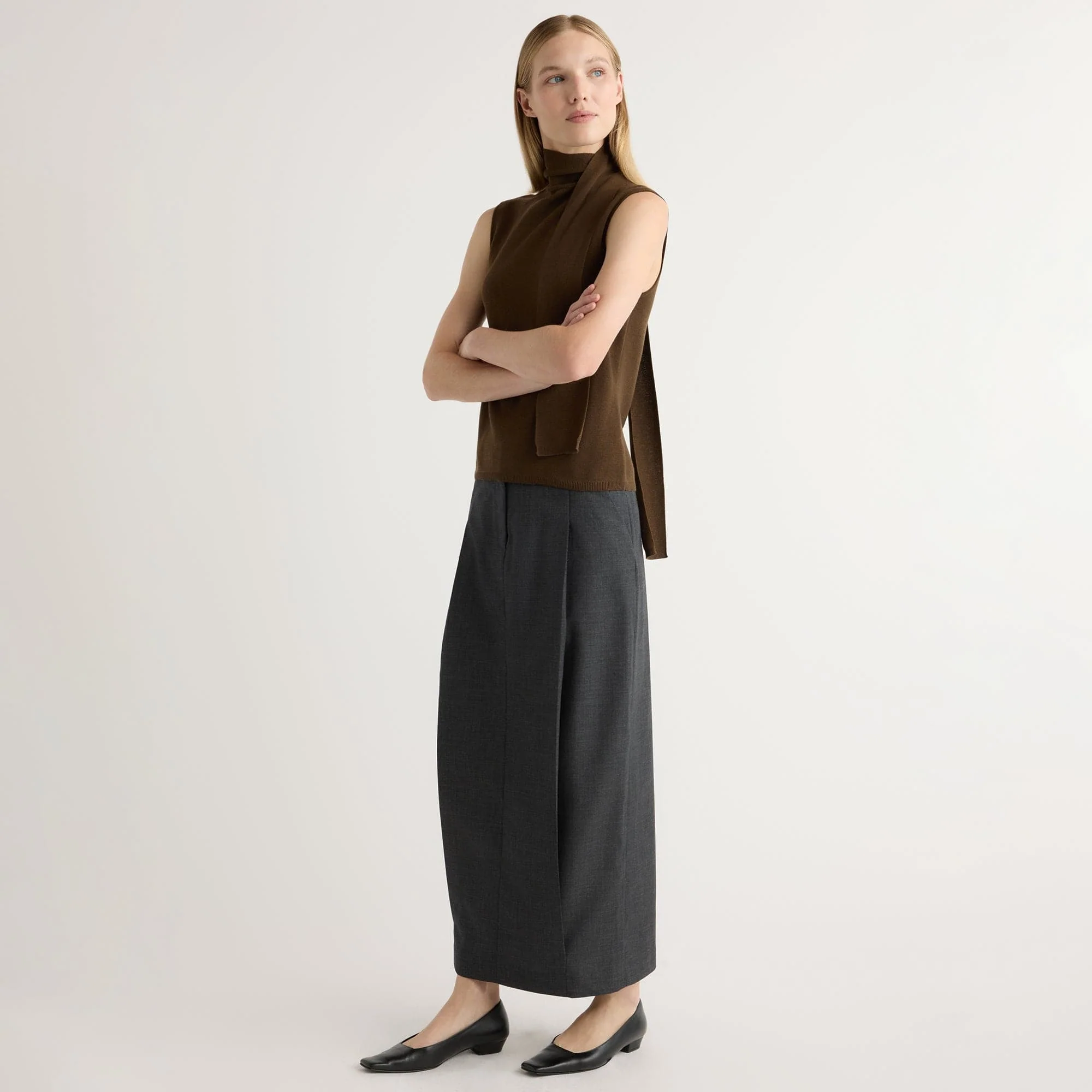 Georgina Wool-Blend Suiting Skirt
