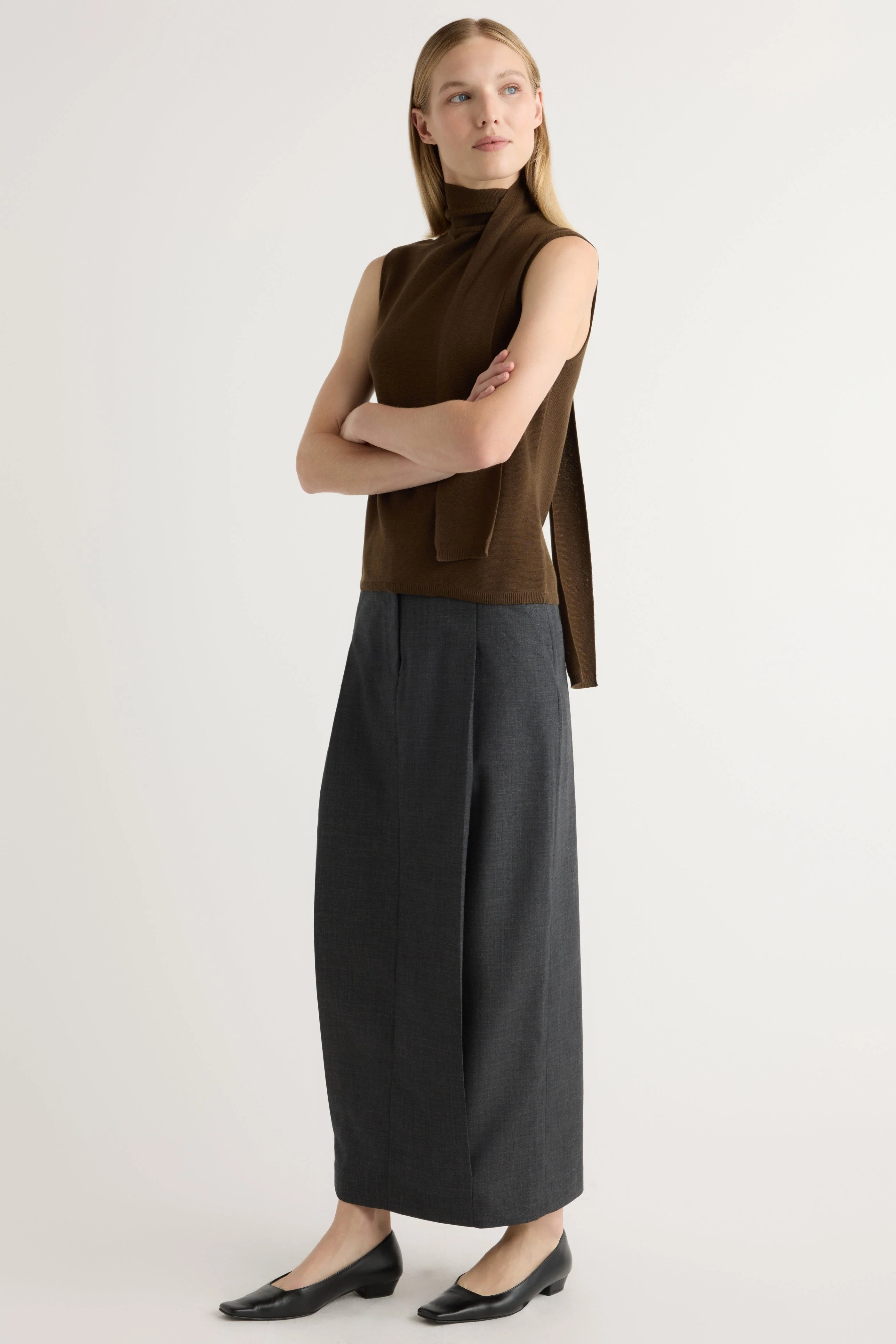 Georgina Wool-Blend Suiting Skirt - Image 2