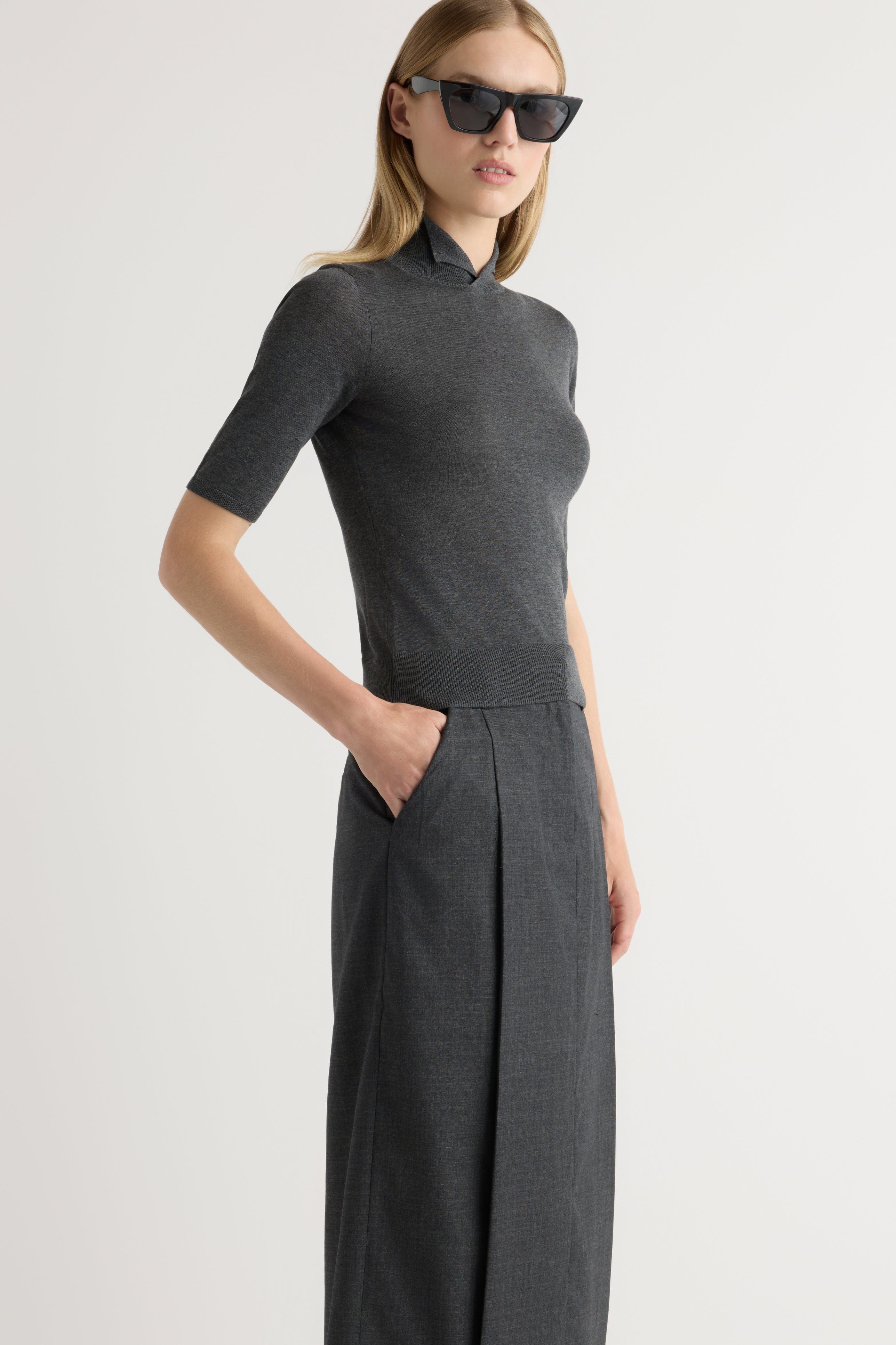 Georgina Wool-Blend Suiting Skirt - Image 3