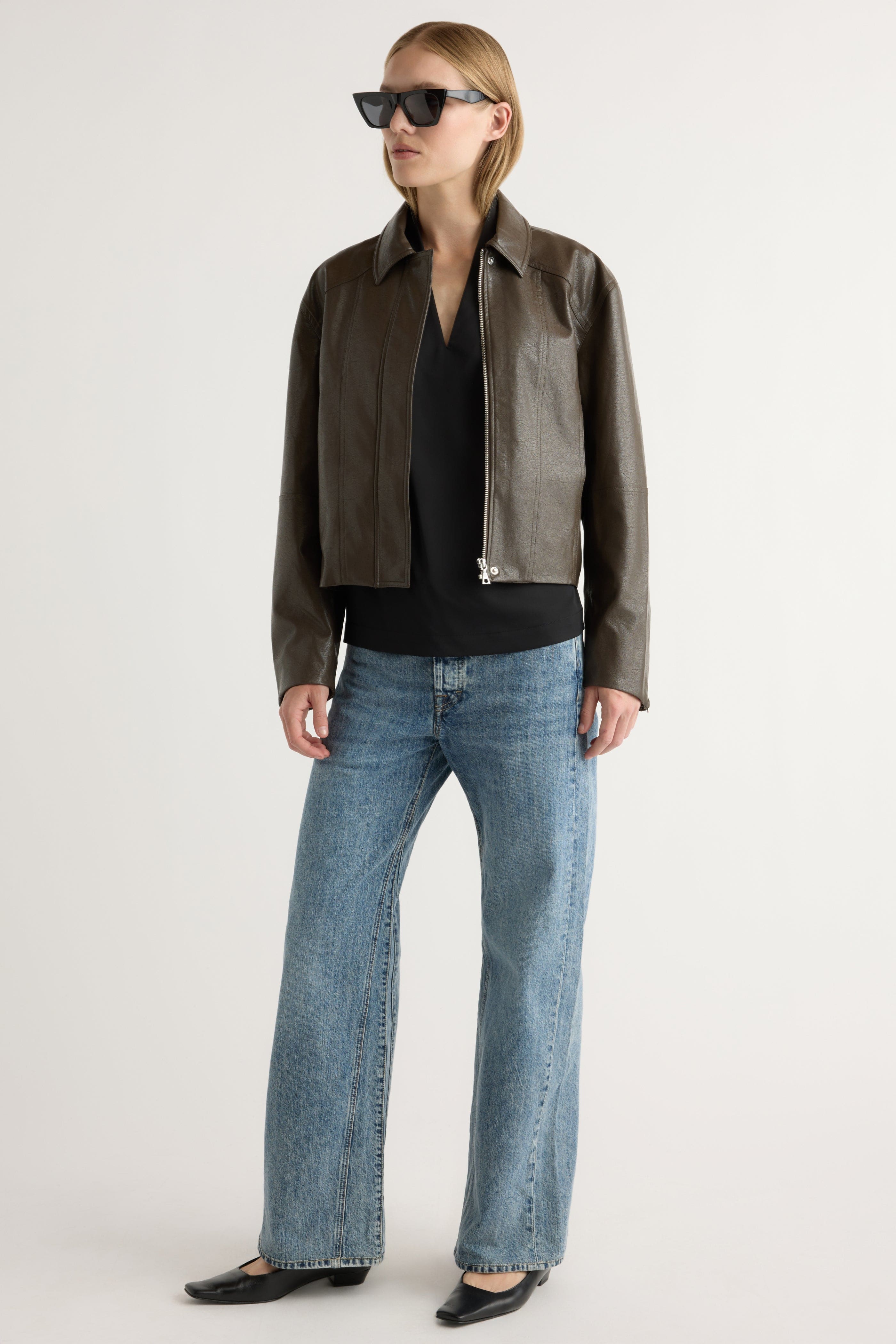 Halle Vegan Leather Jacket - Image 3