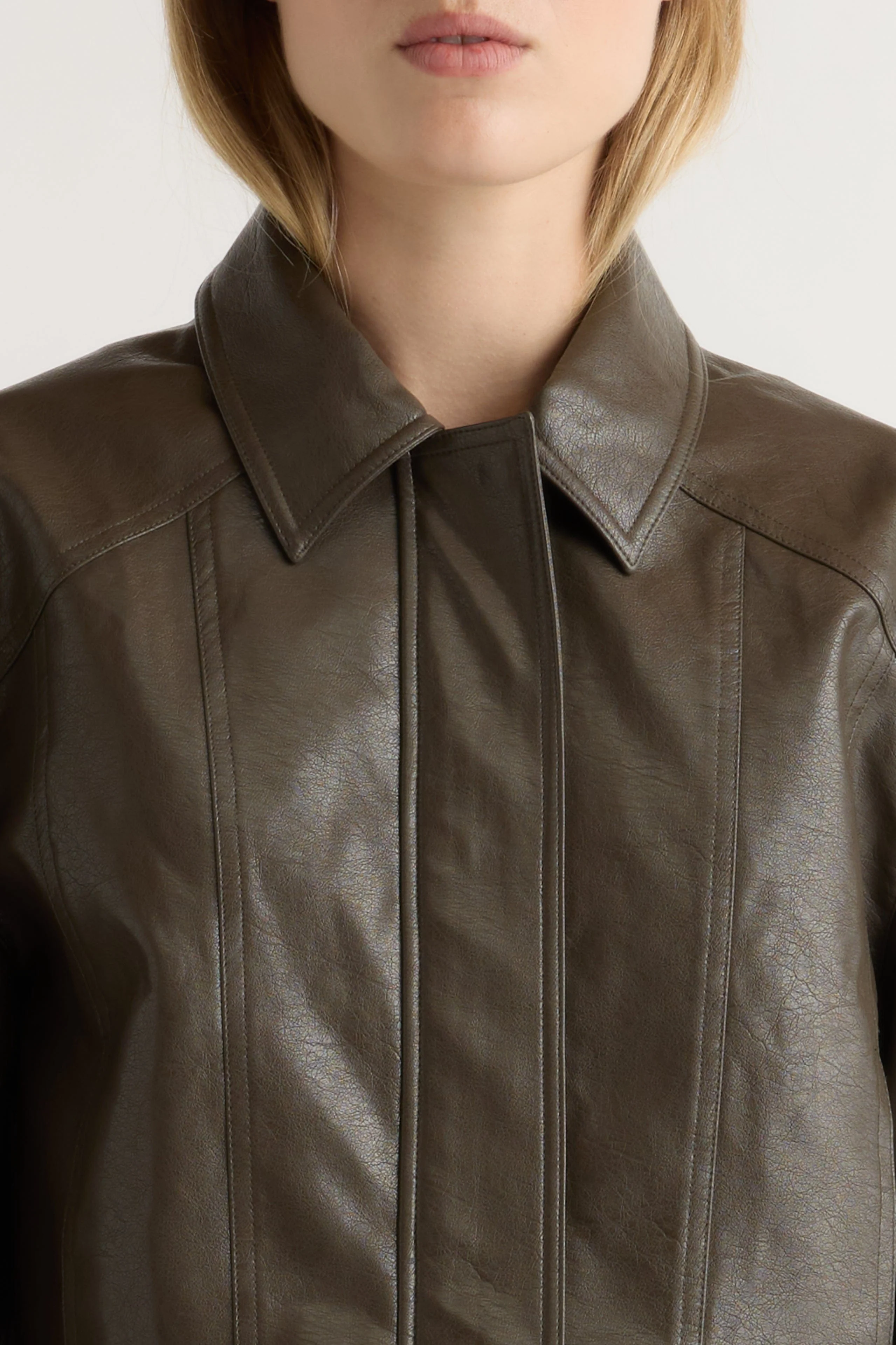 Halle Vegan Leather Jacket - Image 6
