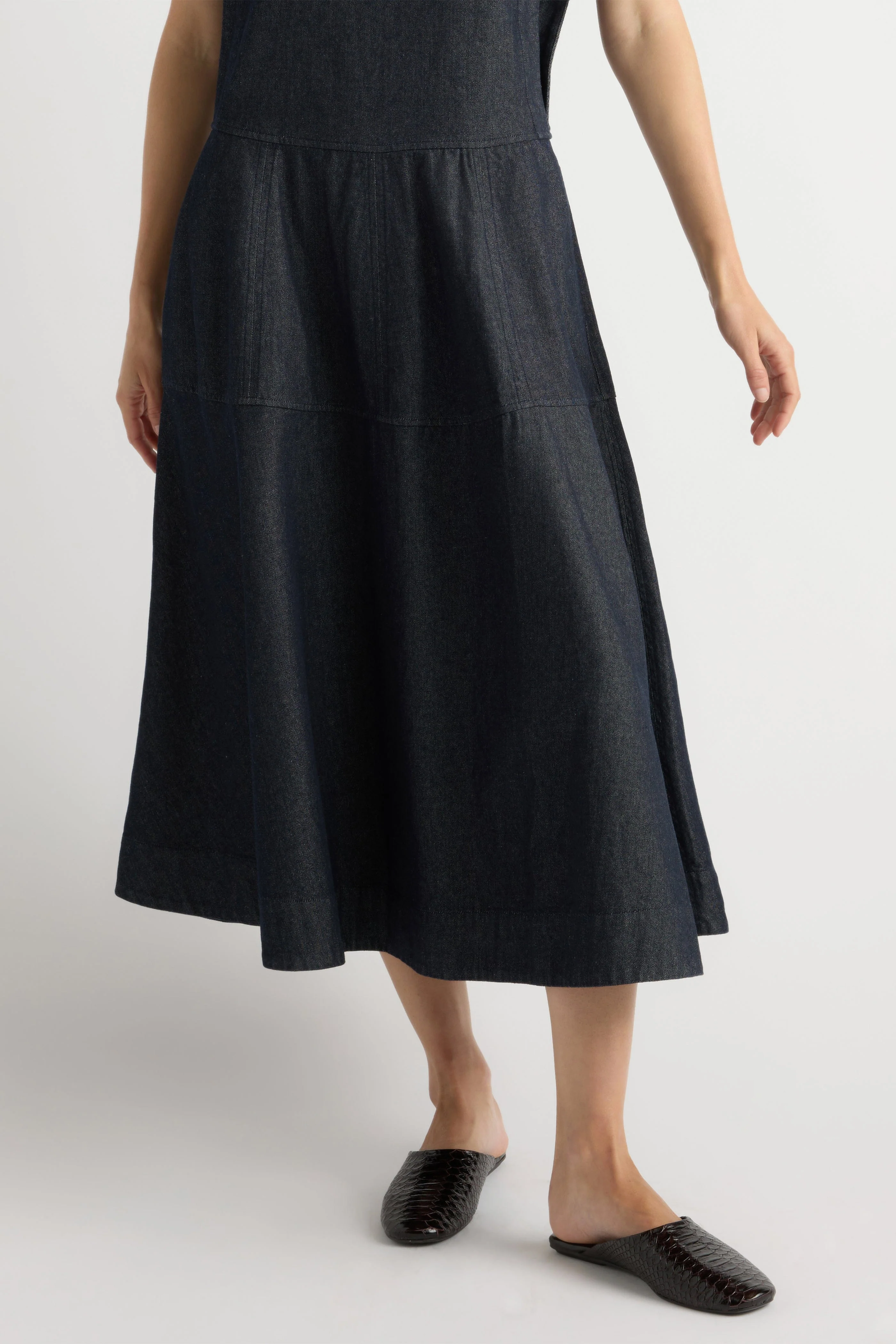 Holland Drop-Waist Denim Dress - Image 6