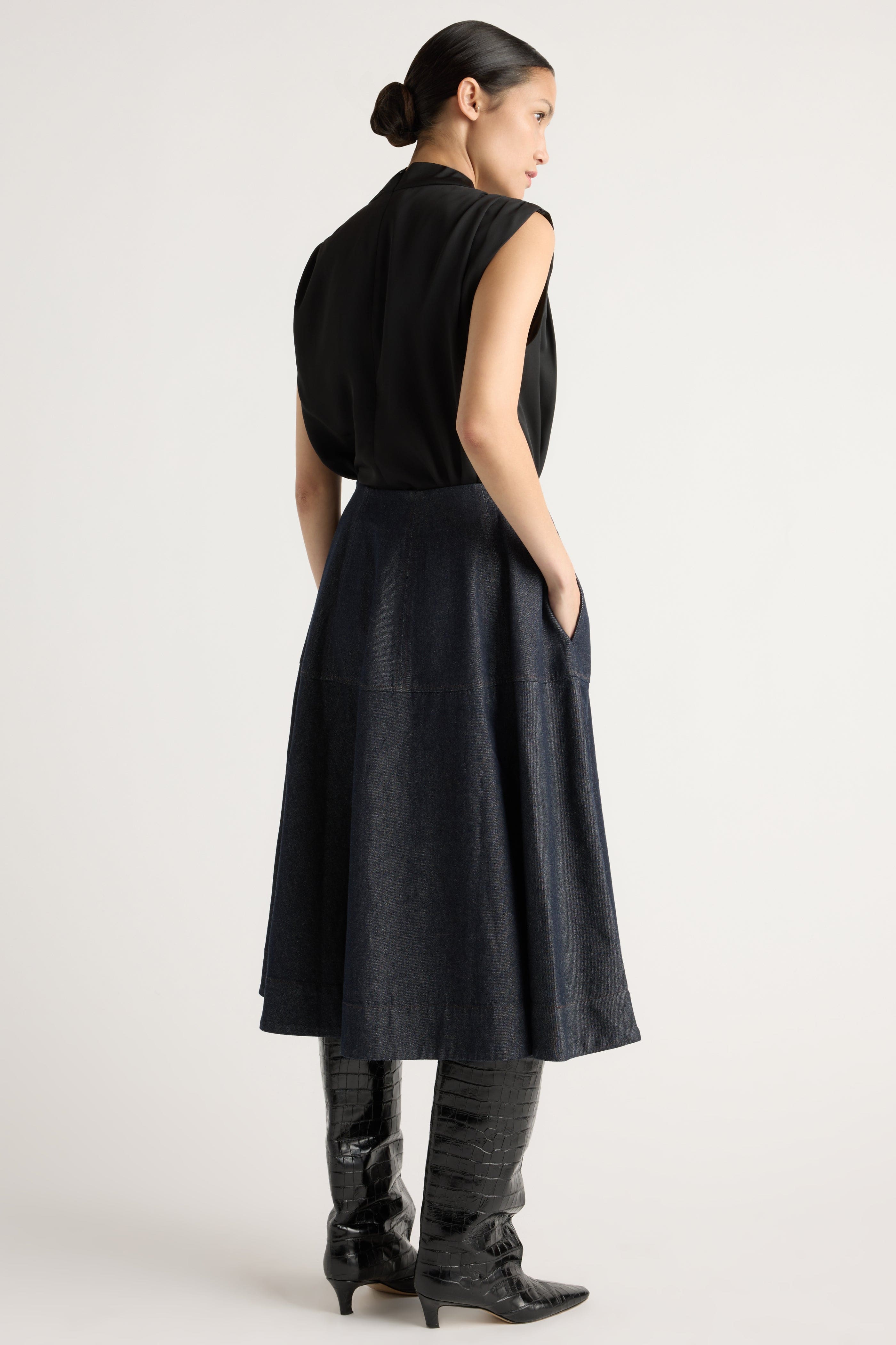 Hyejin A-Line Denim Skirt - Image 11