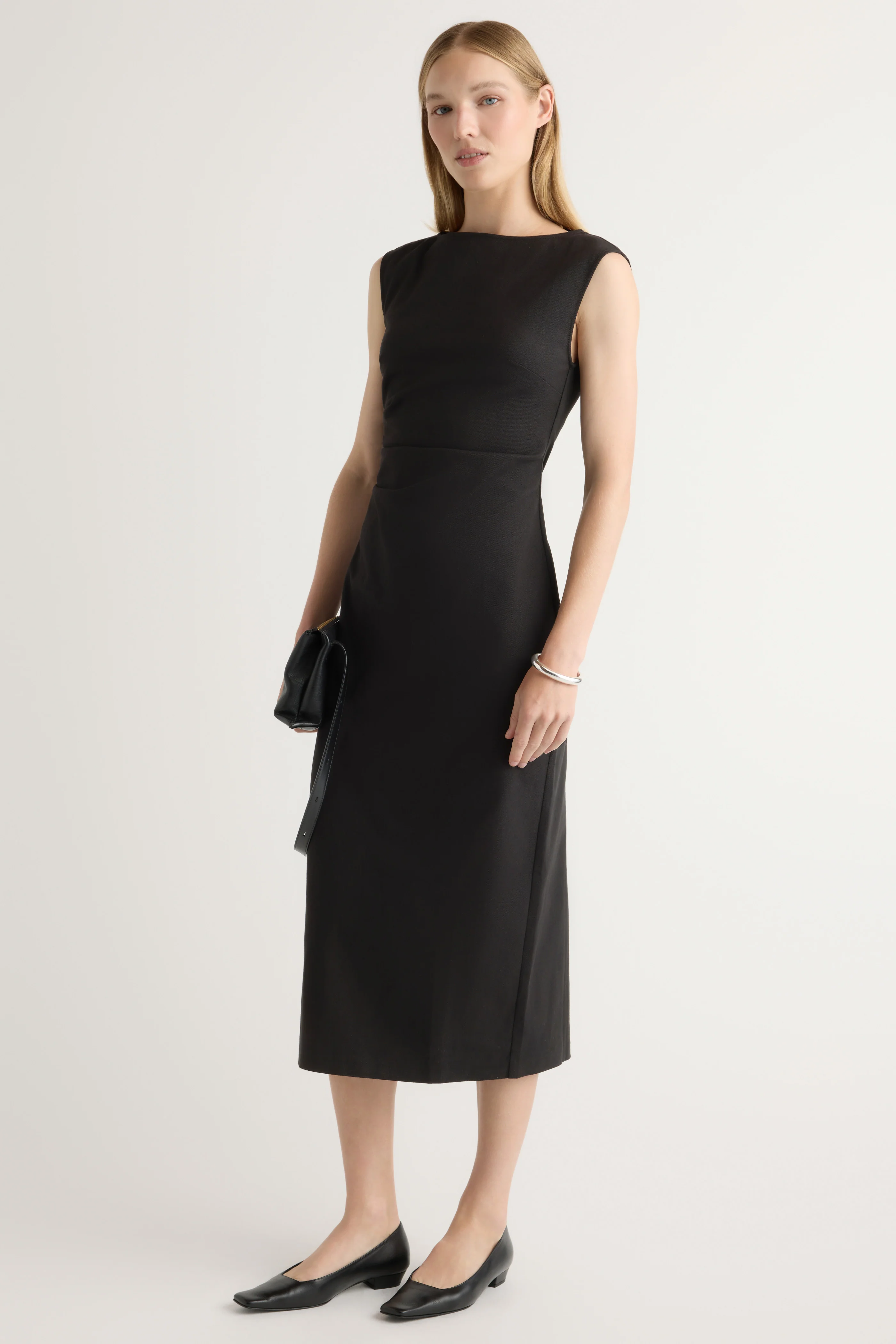 Inari Cotton Twill Boat-Neck Dress - Image 2