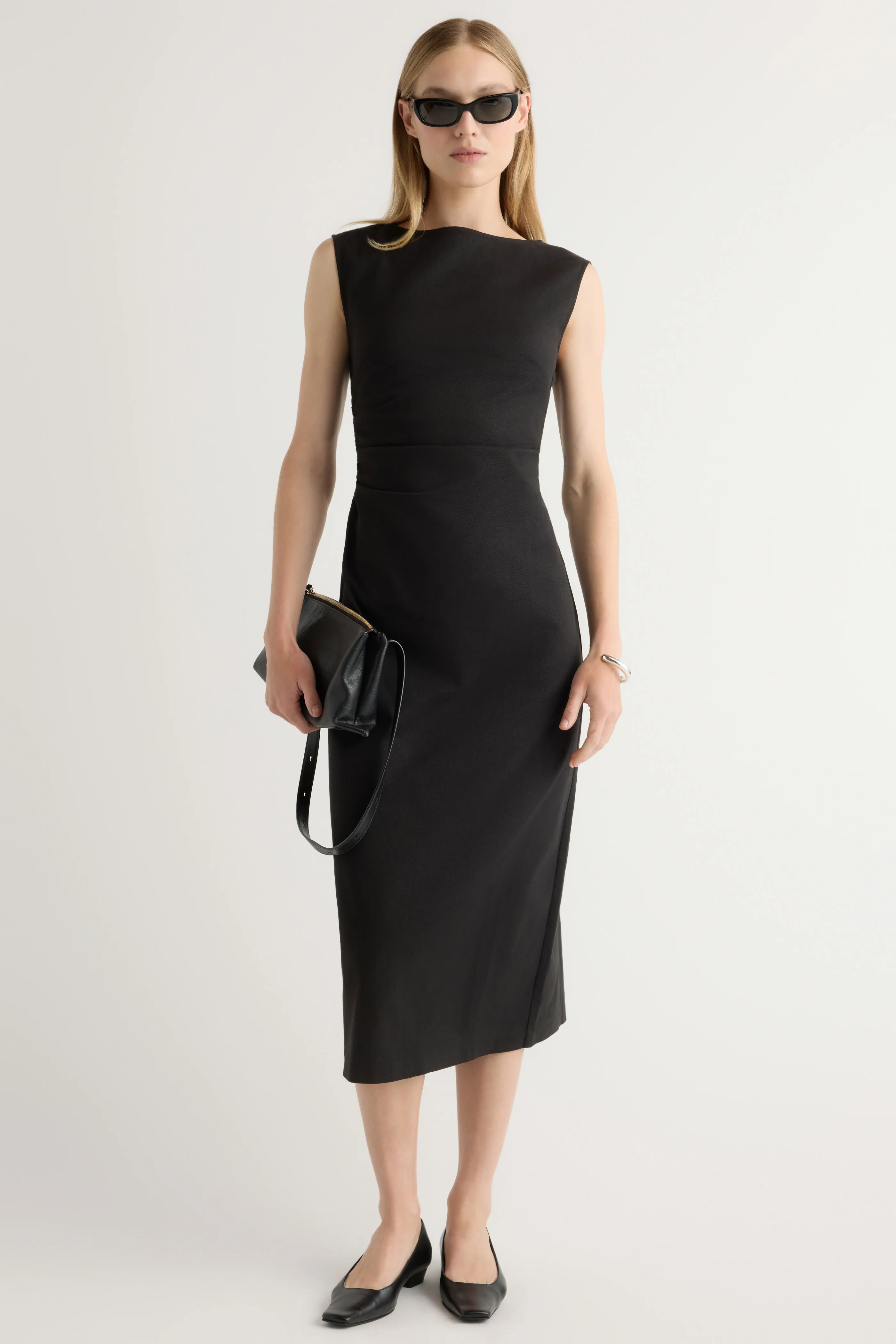 Inari Cotton Twill Boat-Neck Dress - Image 4