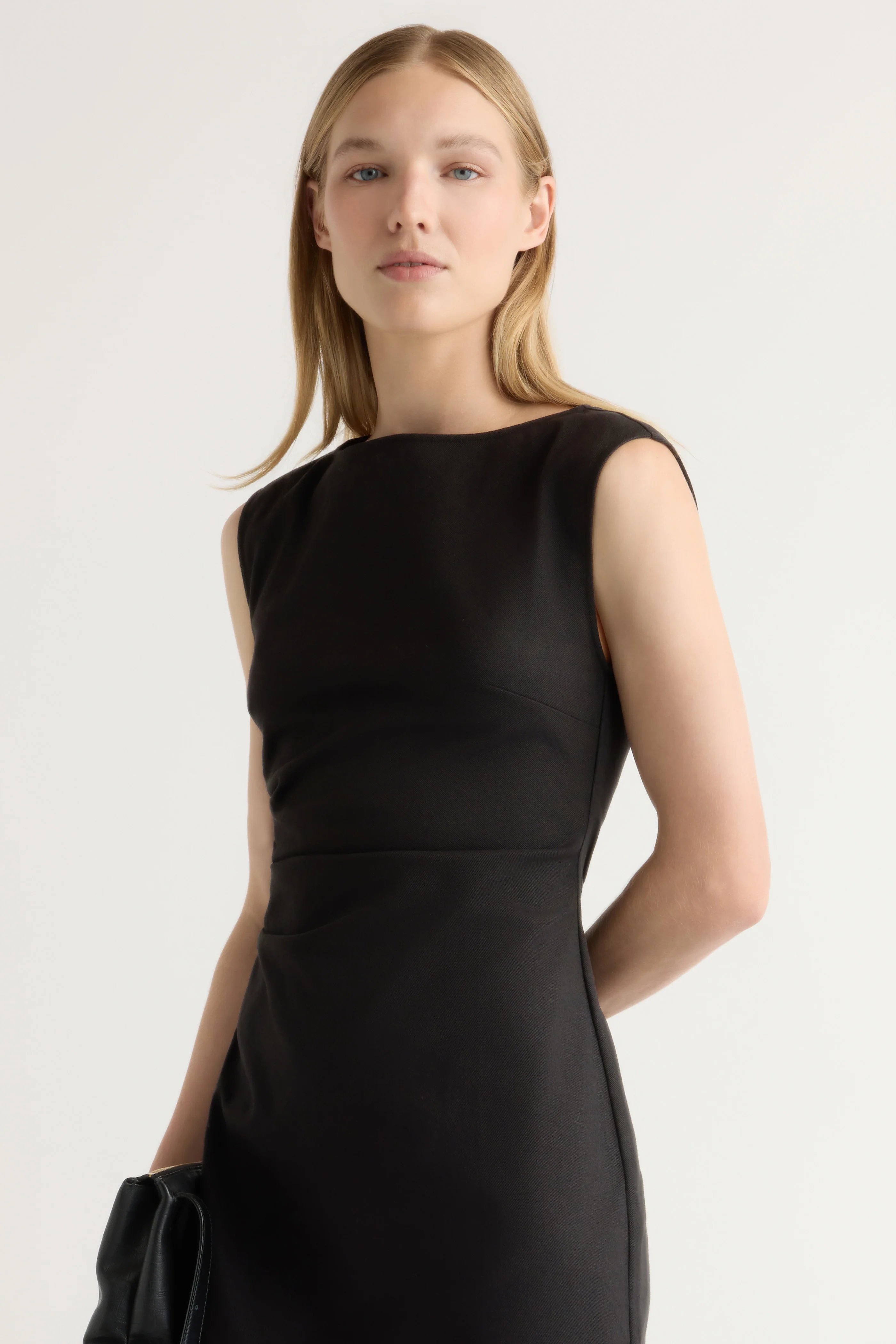 Inari Cotton Twill Boat-Neck Dress - Image 5