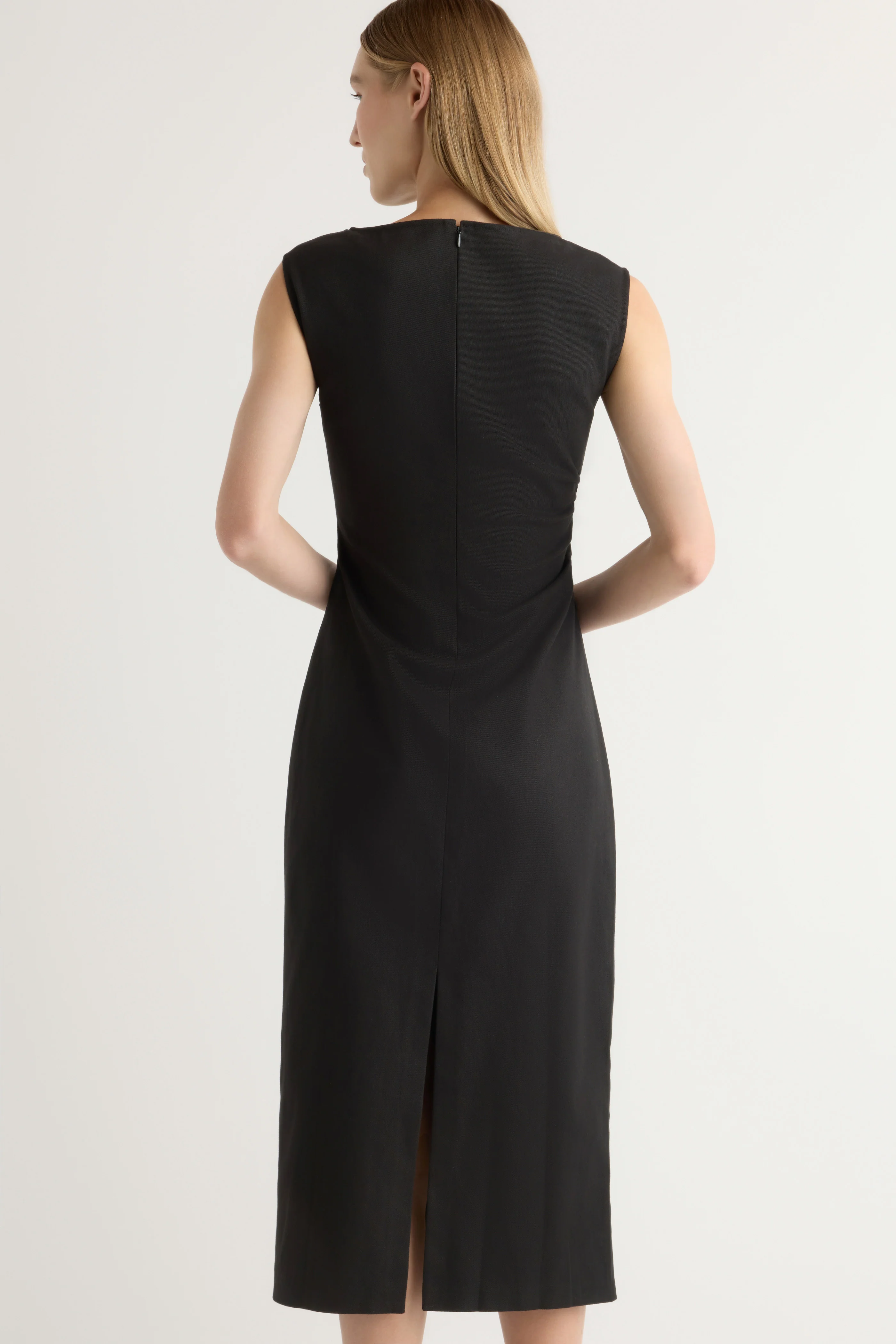 Inari Cotton Twill Boat-Neck Dress - Image 6