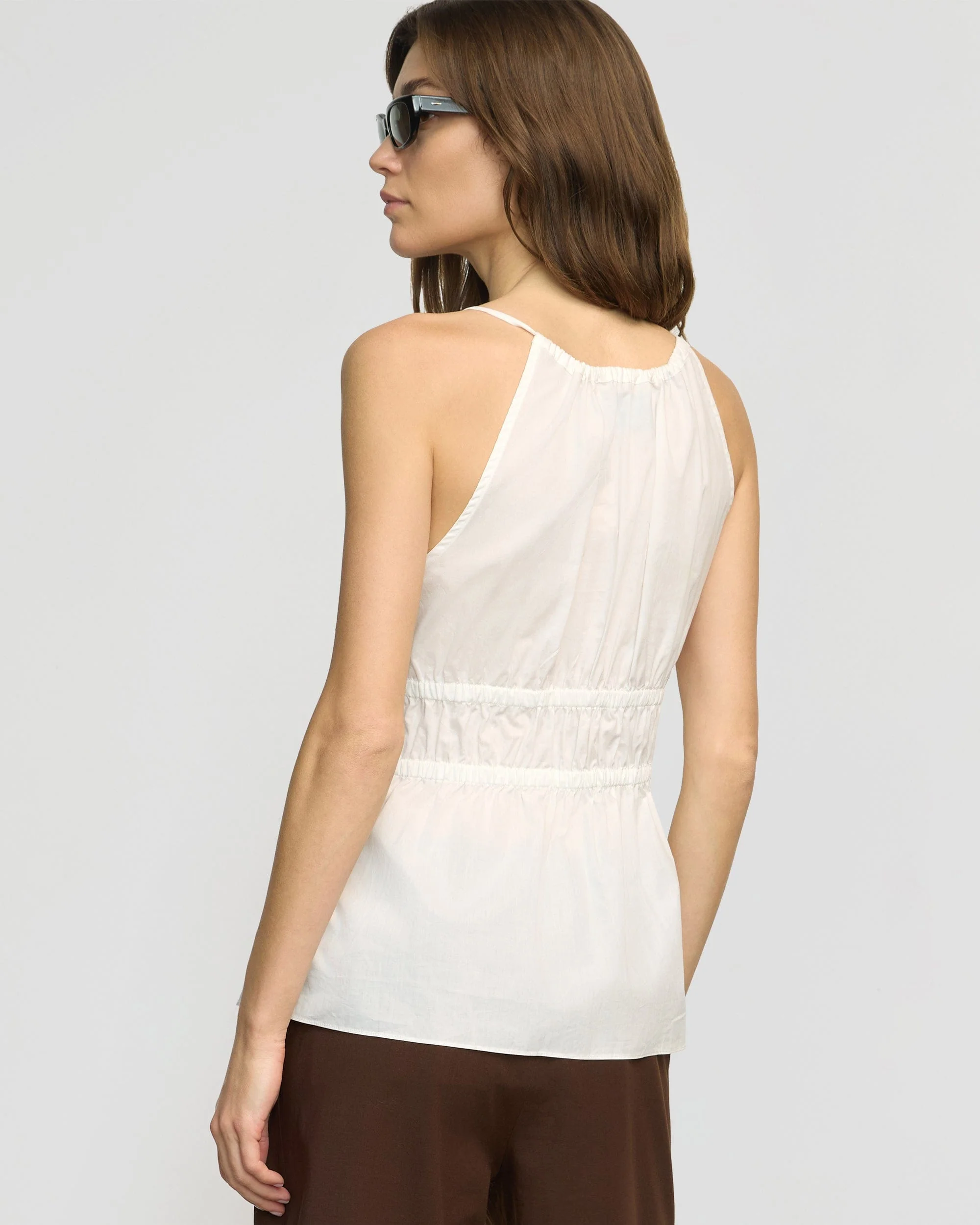 Jamila Organic Cotton Semi-Sheer Ruched Cami - Image 6