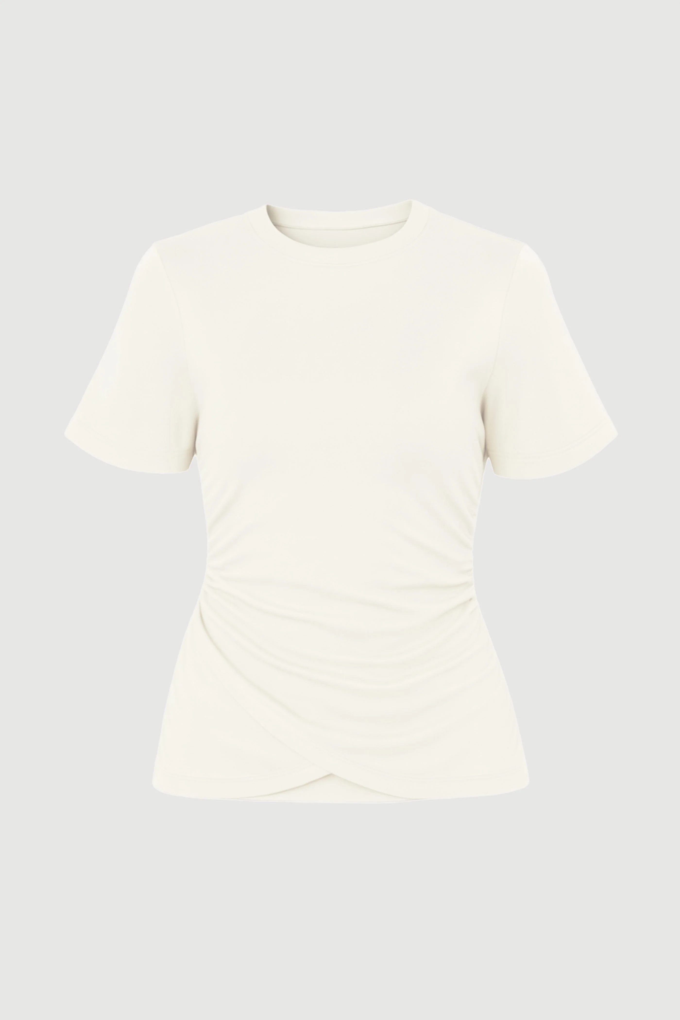 Janette Front-Wrap Jersey Tee - Image 10