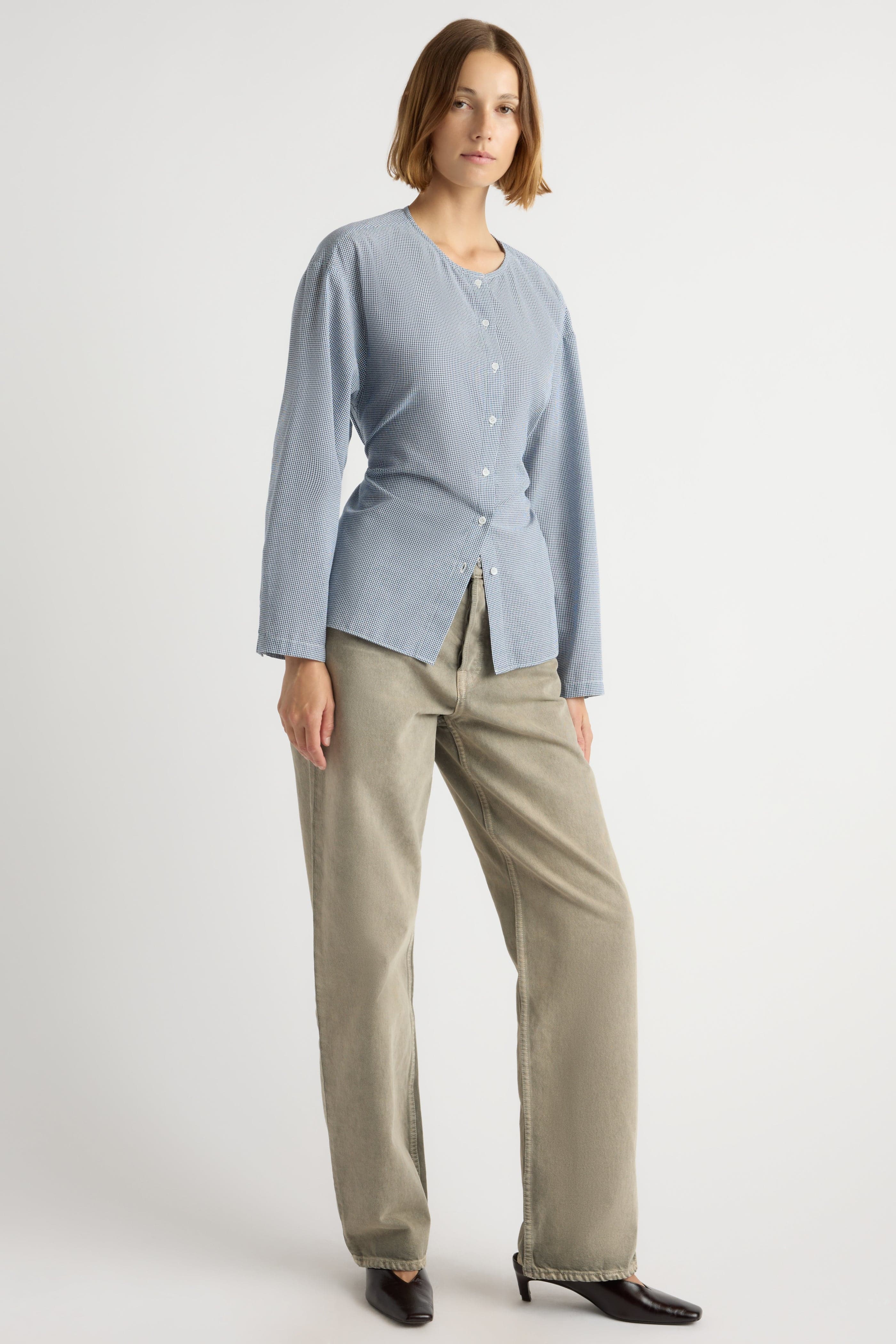Jiwon Gingham Tie-Back Shirt - Image 5