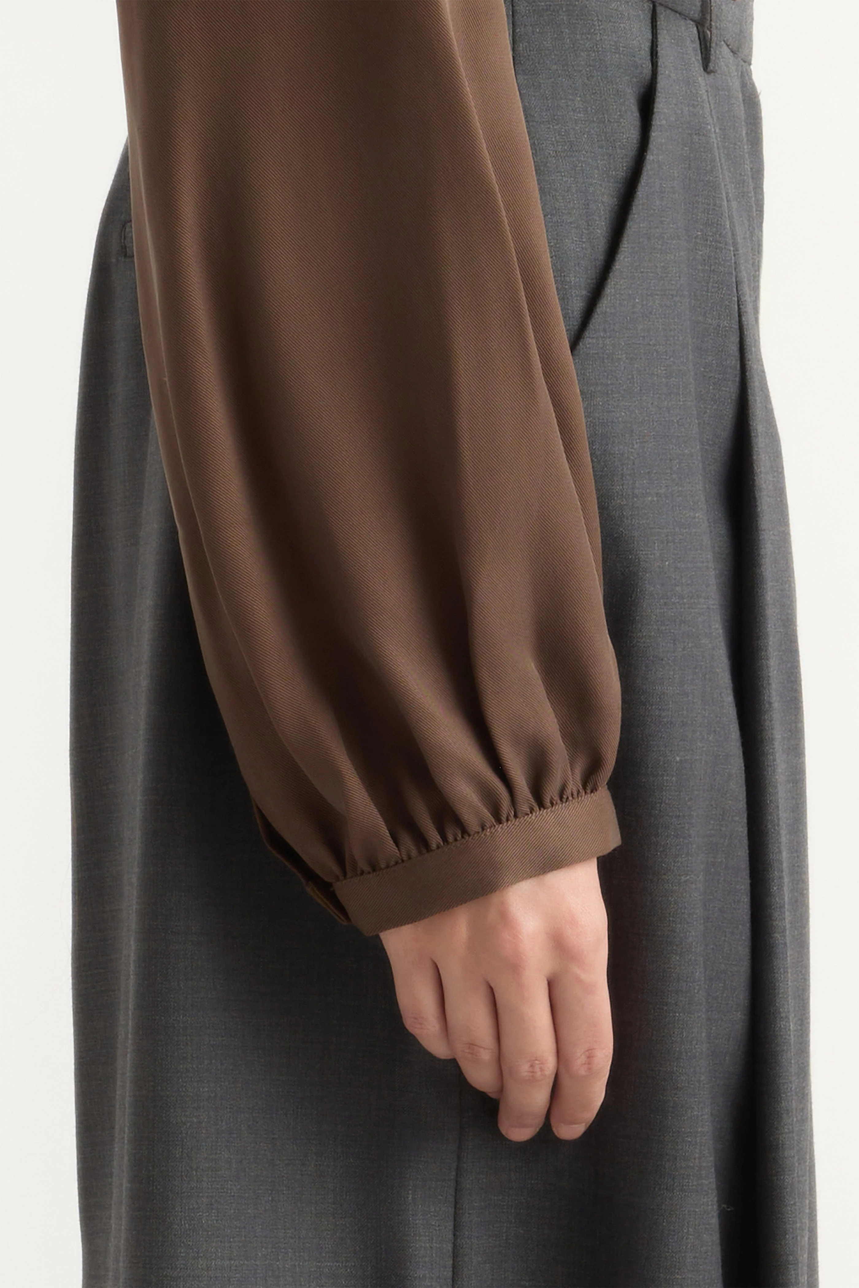 Josephine Scarf-Neck Tencel Blouse - Image 6
