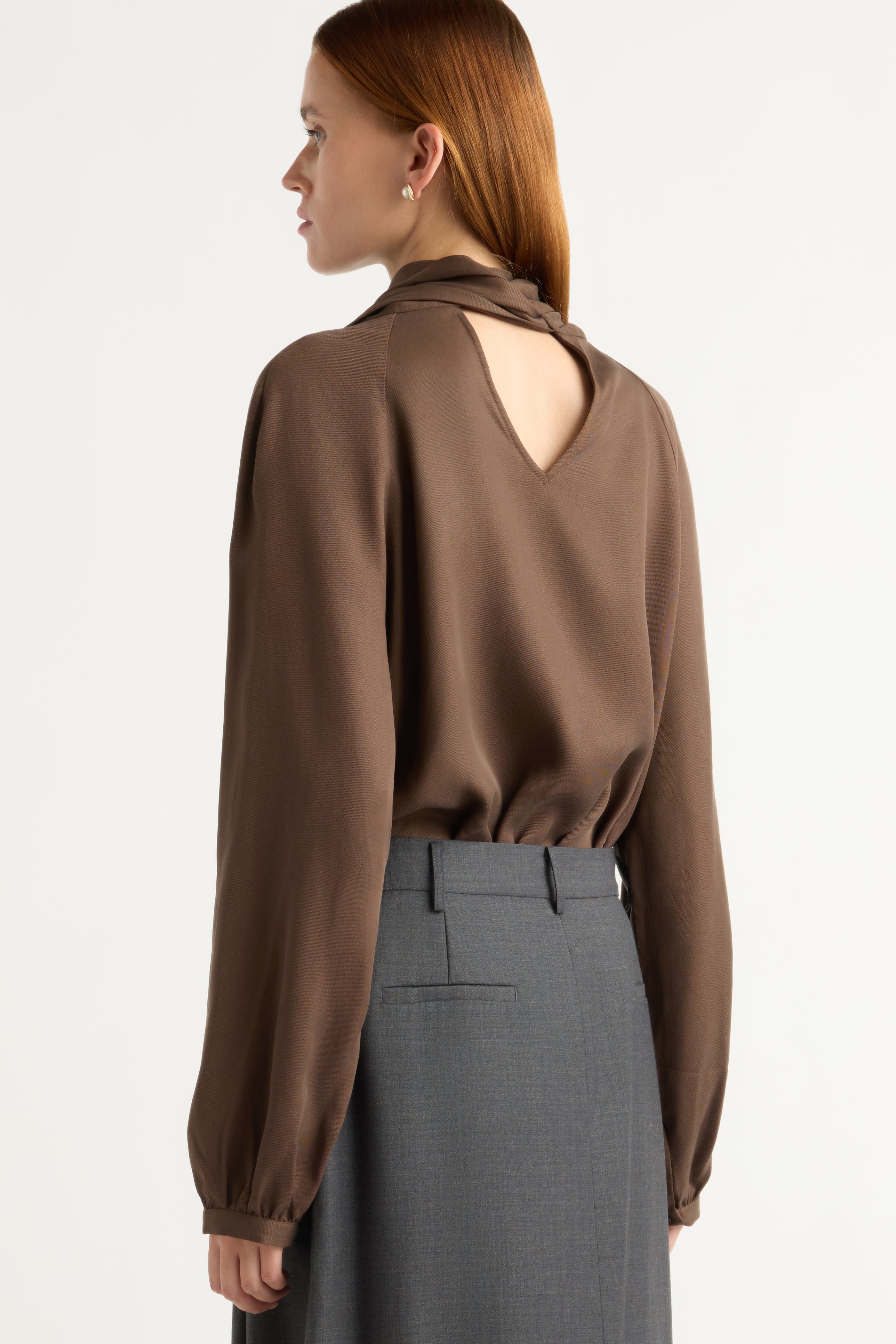 Josephine Scarf-Neck Tencel Blouse - Image 7
