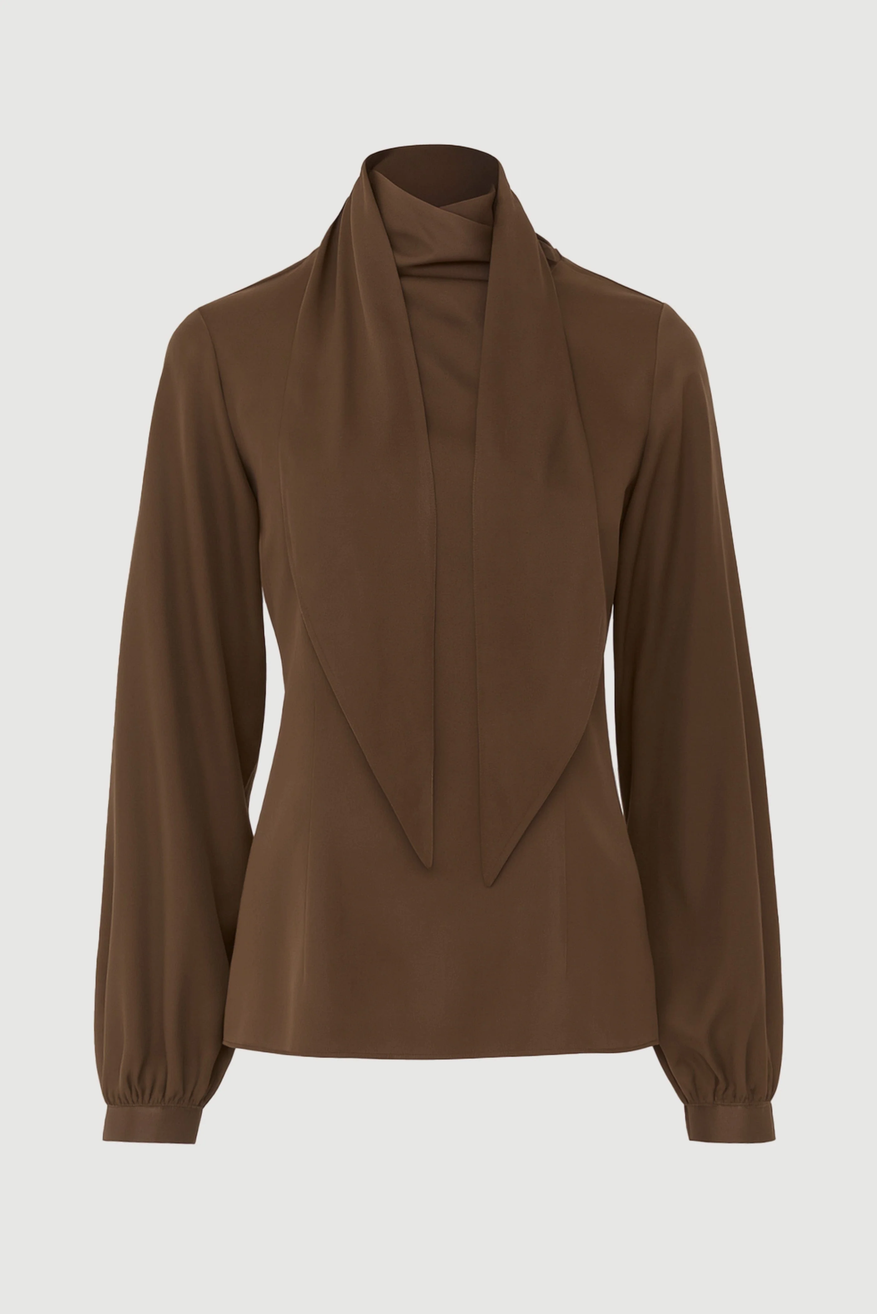 Josephine Scarf-Neck Tencel Blouse - Image 8