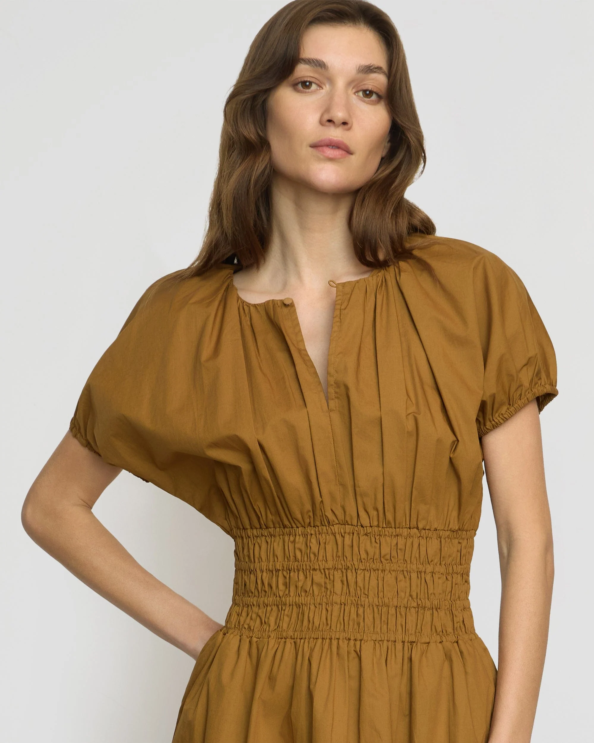 Kaci Cinched-Waist Organic Cotton Dress - Image 3