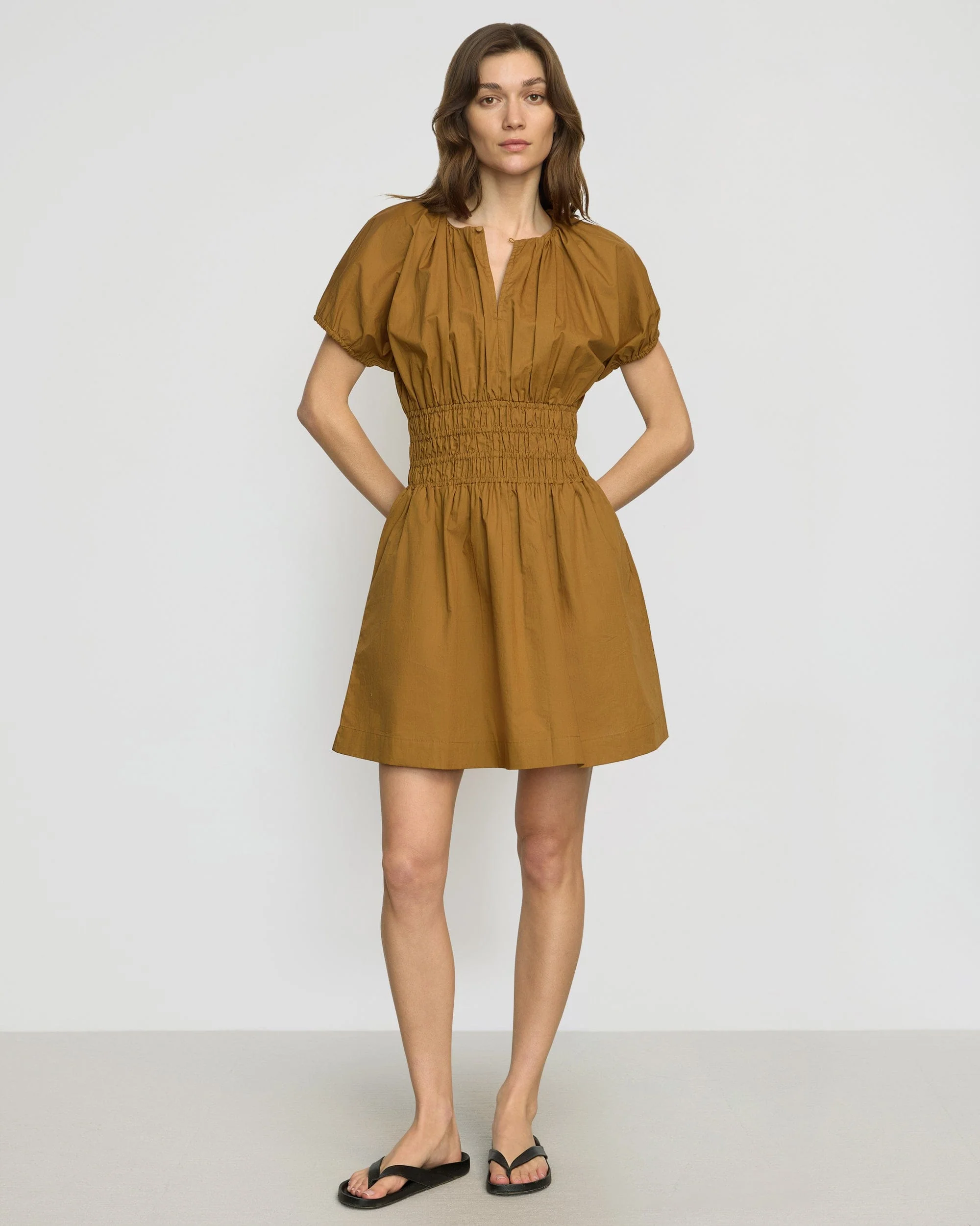 Kaci Cinched-Waist Organic Cotton Dress - Image 4