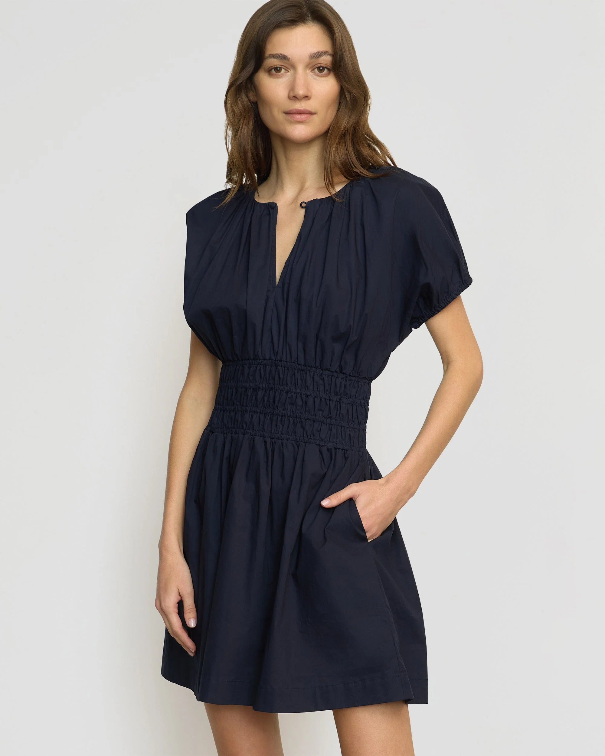 Kaci Cinched-Waist Organic Cotton Dress - Image 3