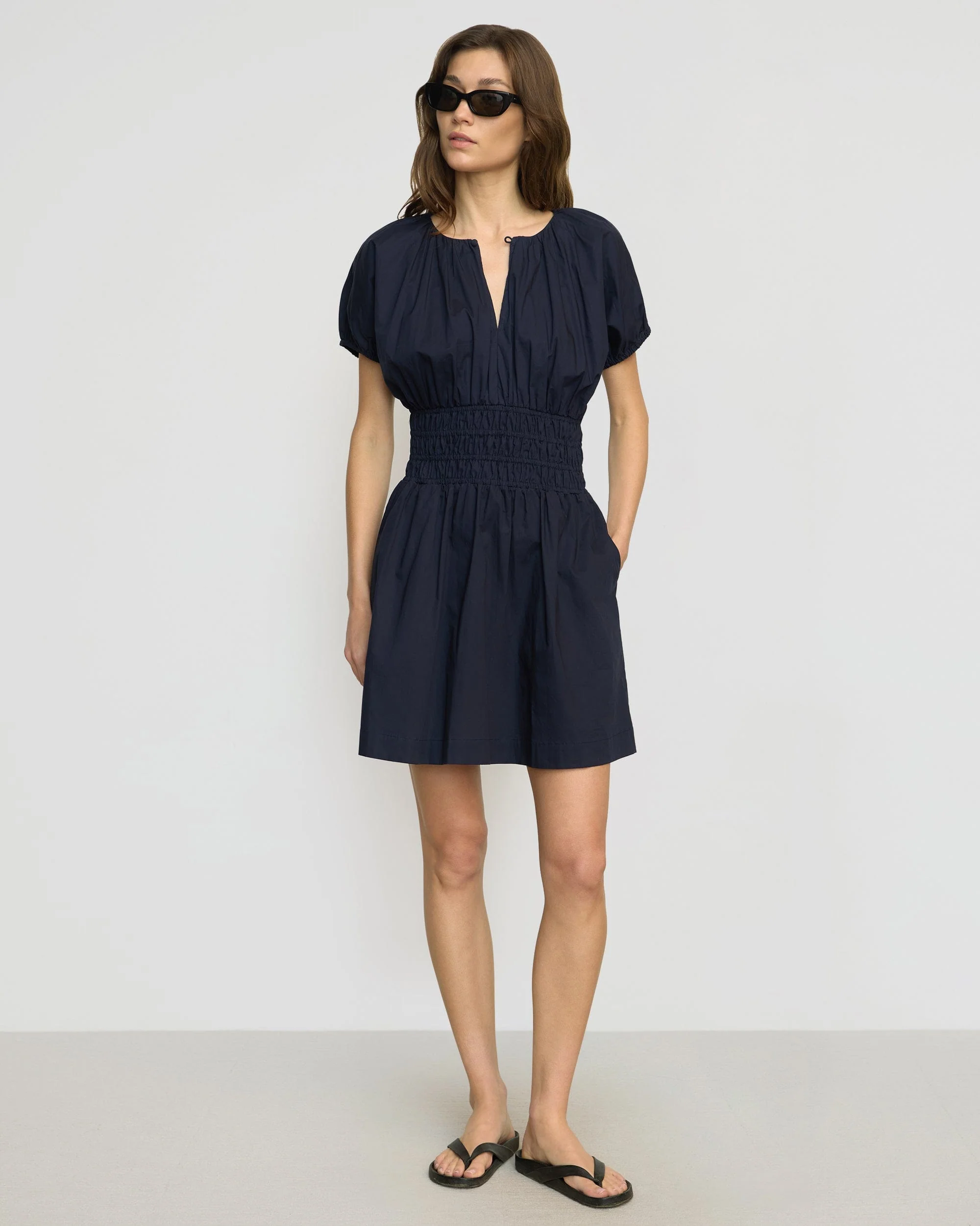 Kaci Cinched-Waist Organic Cotton Dress - Image 6