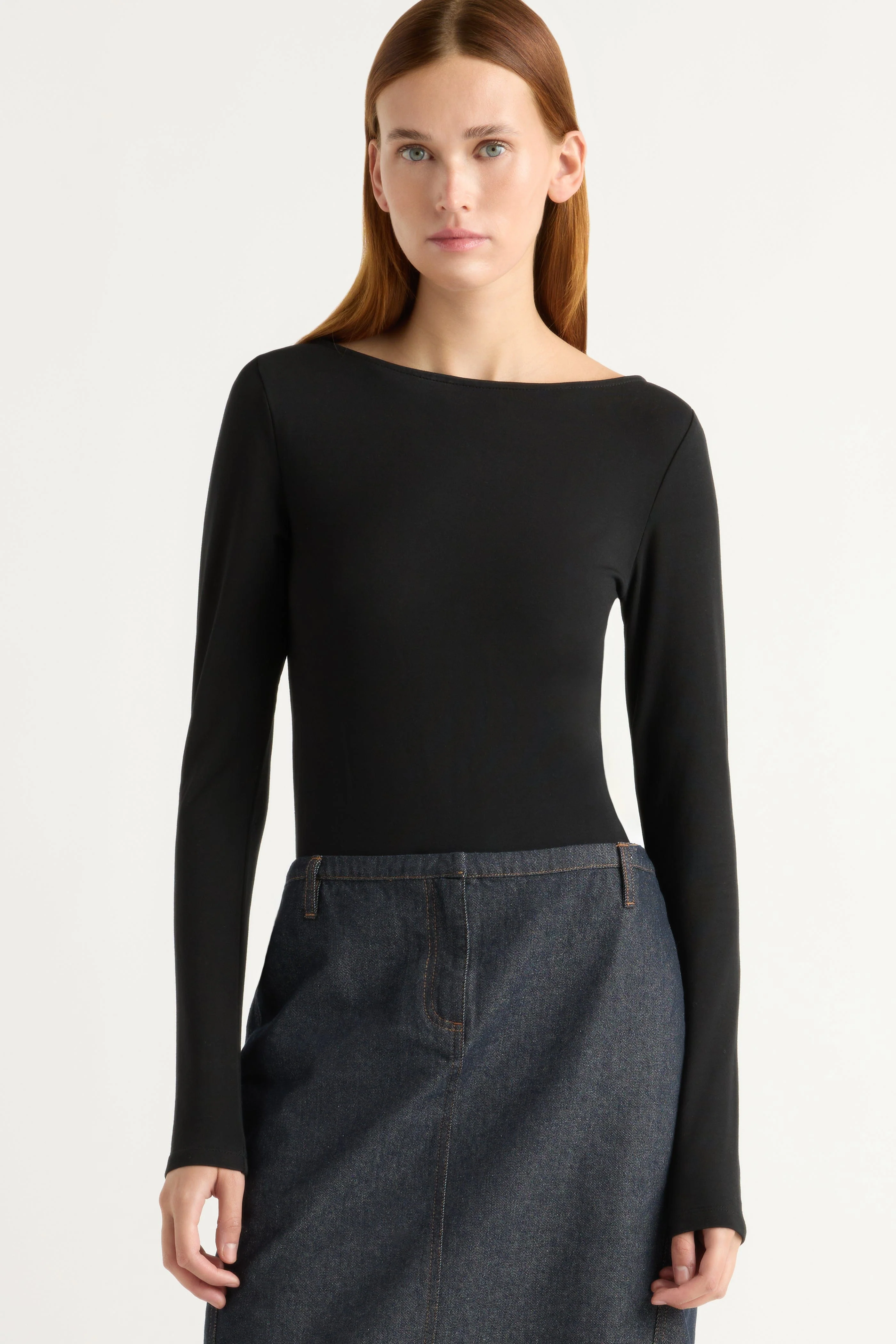 Lainey Organic Cotton Slit-Neck Tee - Image 5