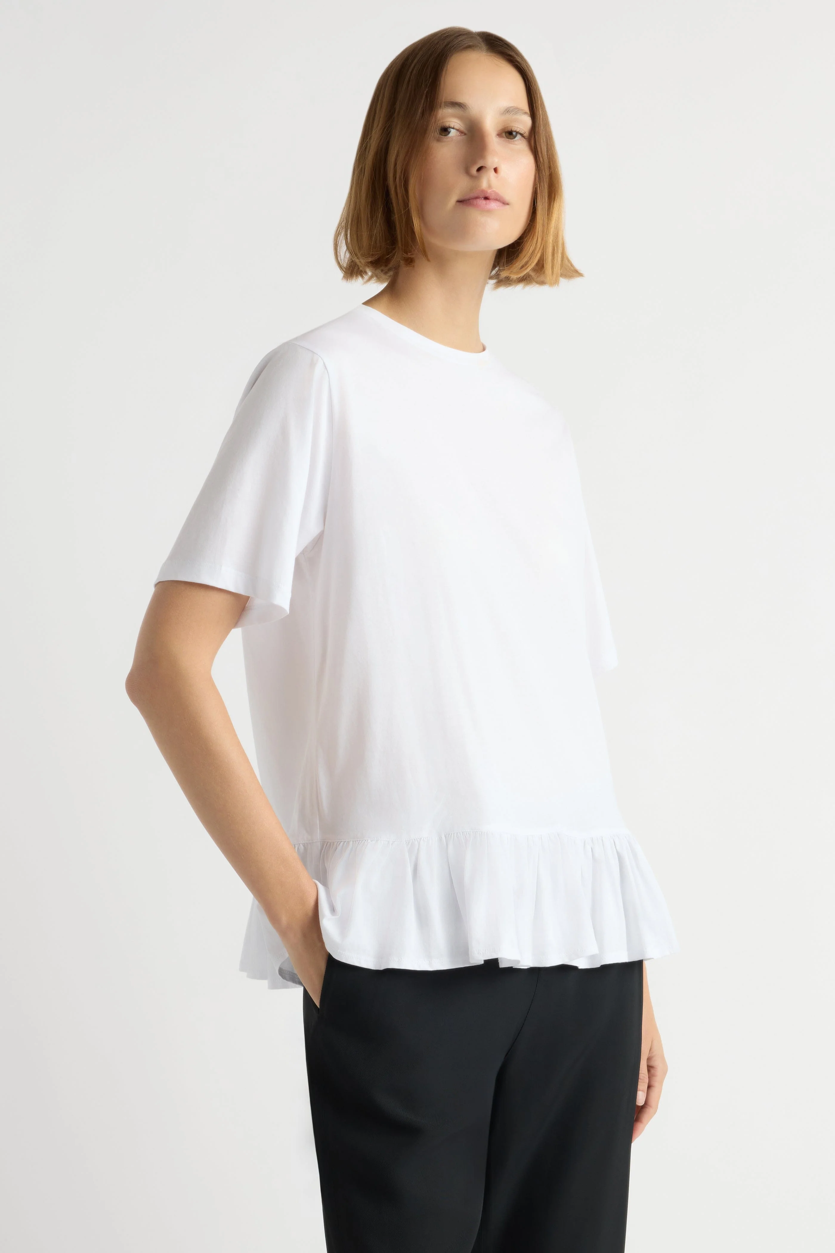 Leonie Organic Cotton Ruffled Tunic Tee - Image 2